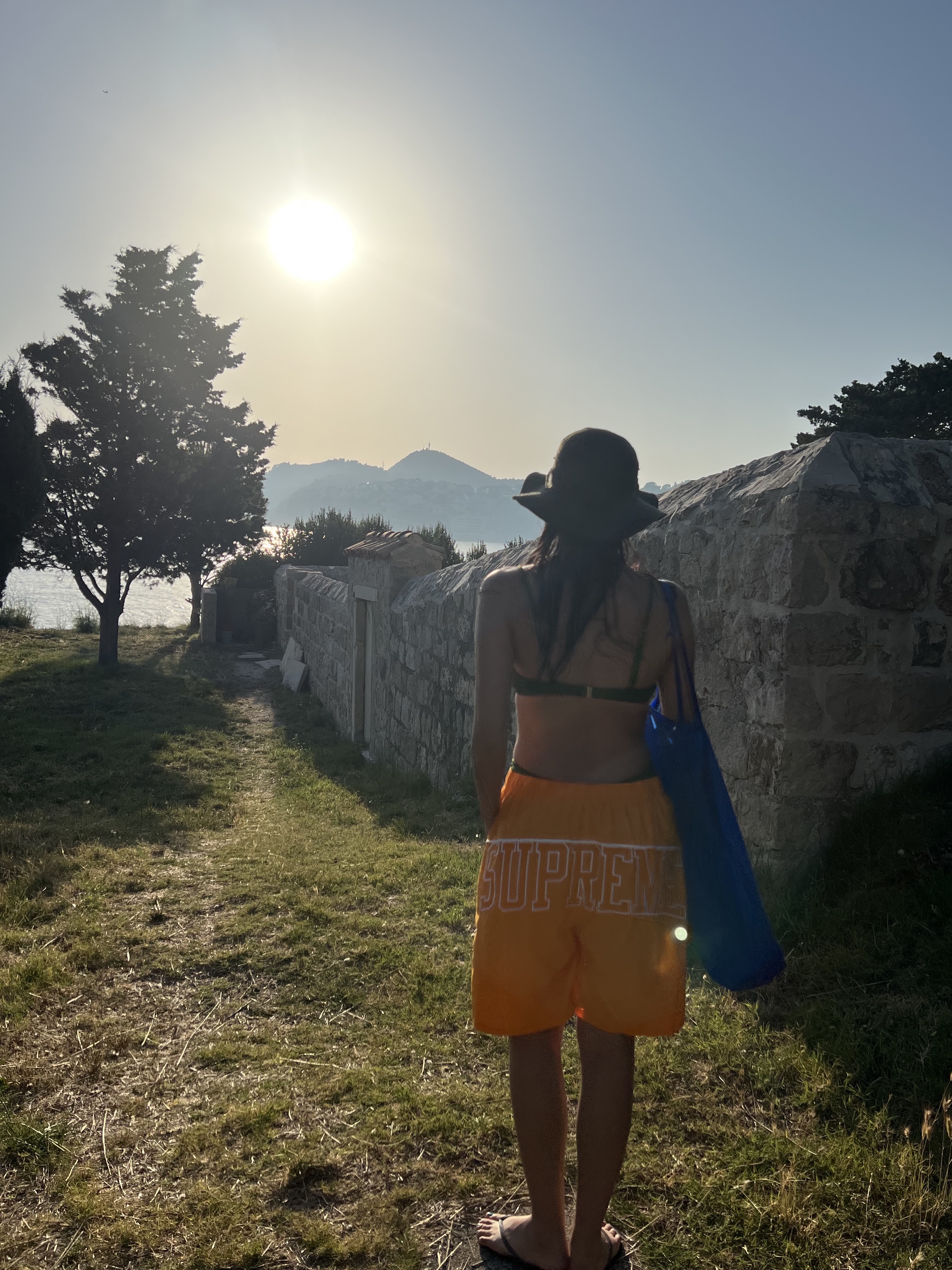 Supreme Arc Water Shorts Orange - 22SS 착용 스타일 - 2