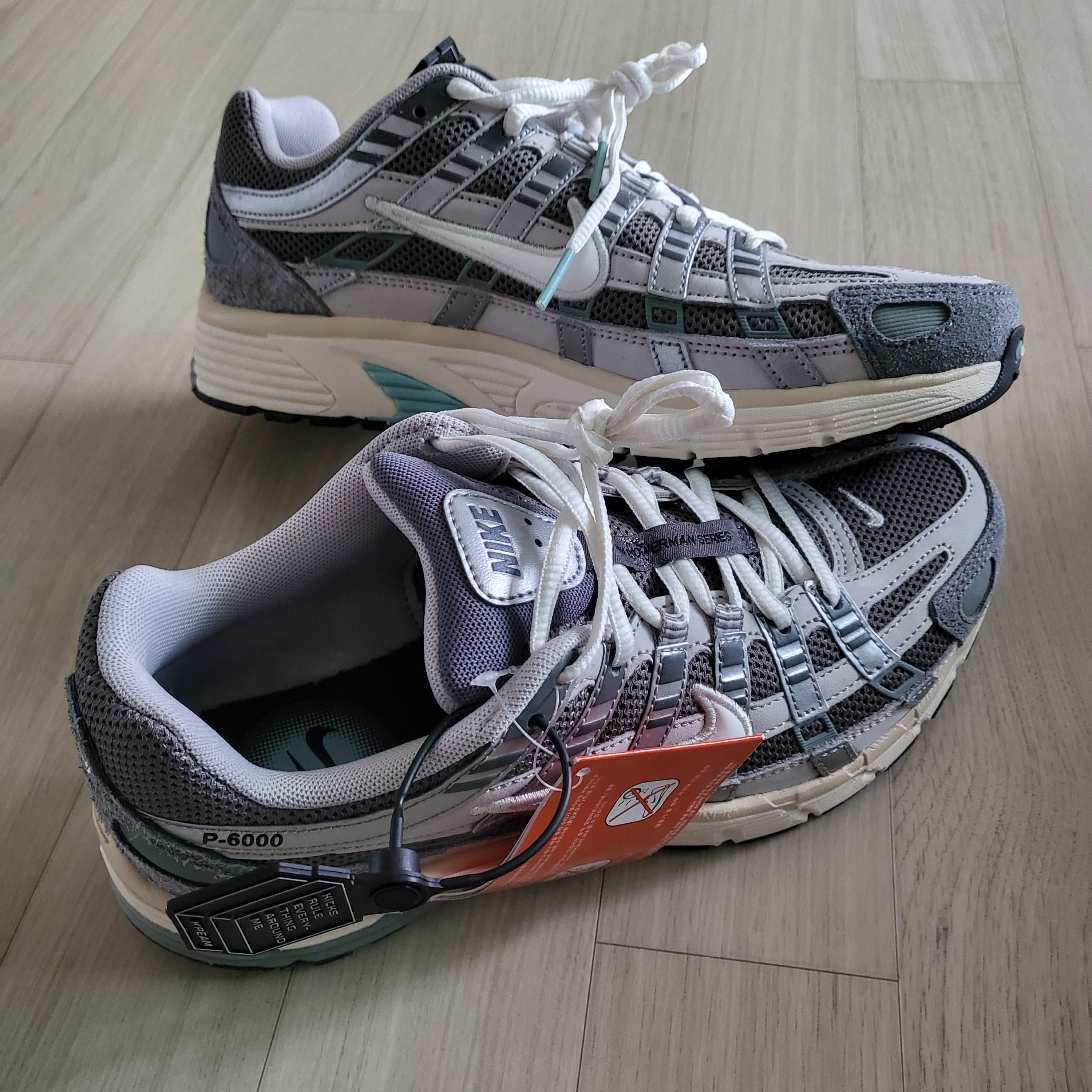 Nike P-6000 Flat Pewter Light Iron Ore 착용 스타일