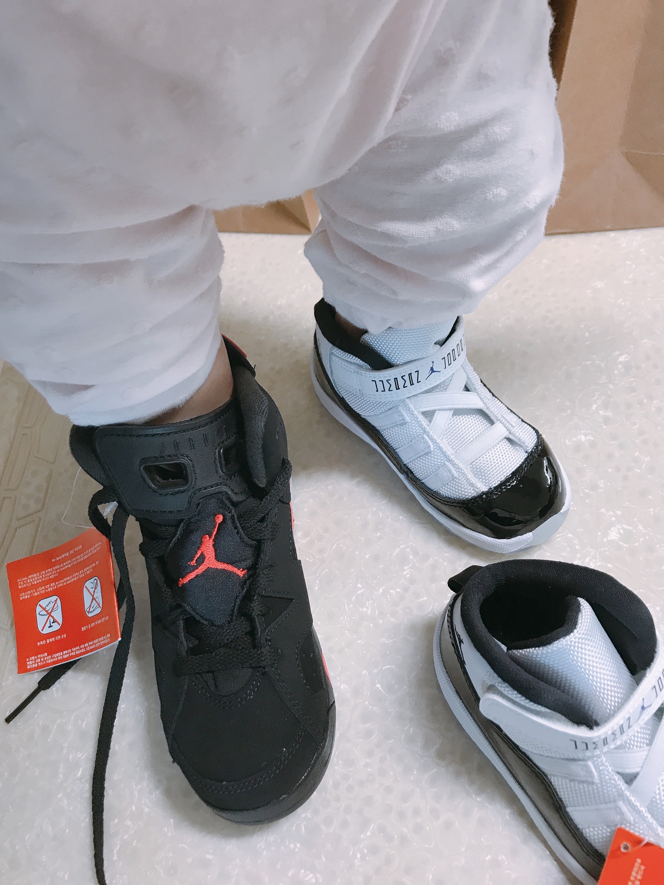(PS) Jordan 6 Retro Infrared 2019, (TD) Jordan 11 Retro Concord 2018 착용 스타일 - 1