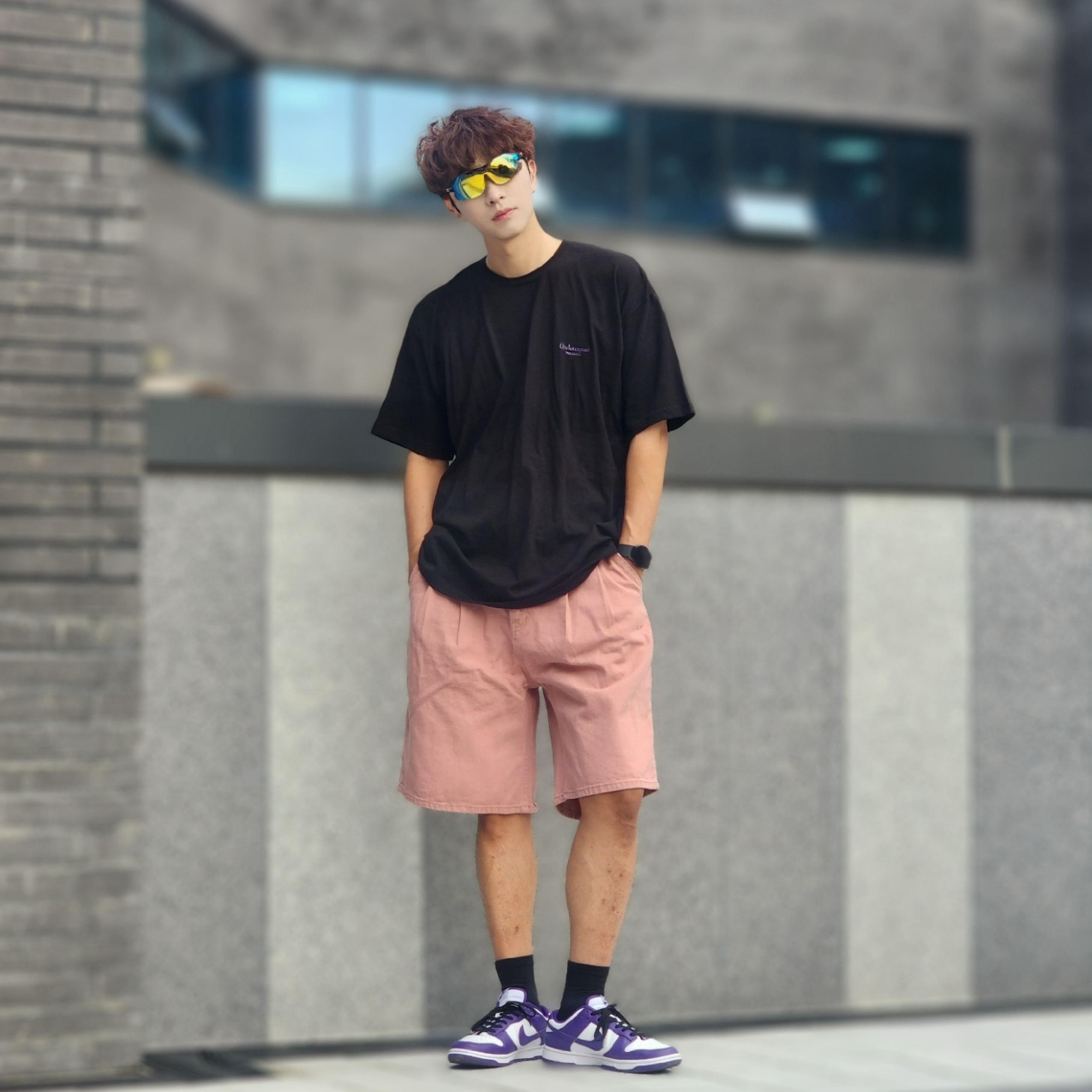 Nike Dunk Low Retro Championship Court Purple 착용 스타일 - 2