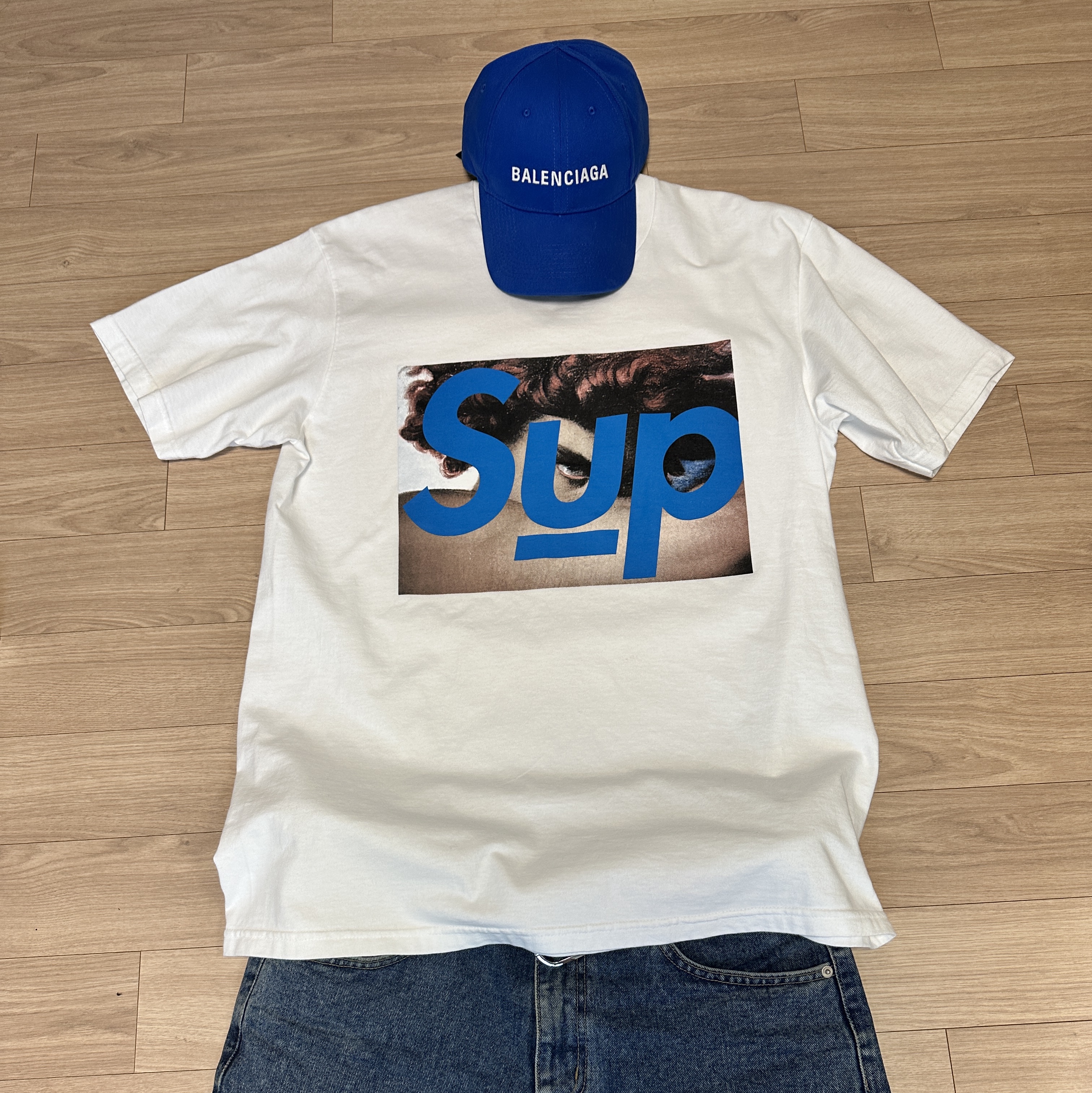 Supreme x Undercover Face T-Shirt White - 23SS 착용 스타일