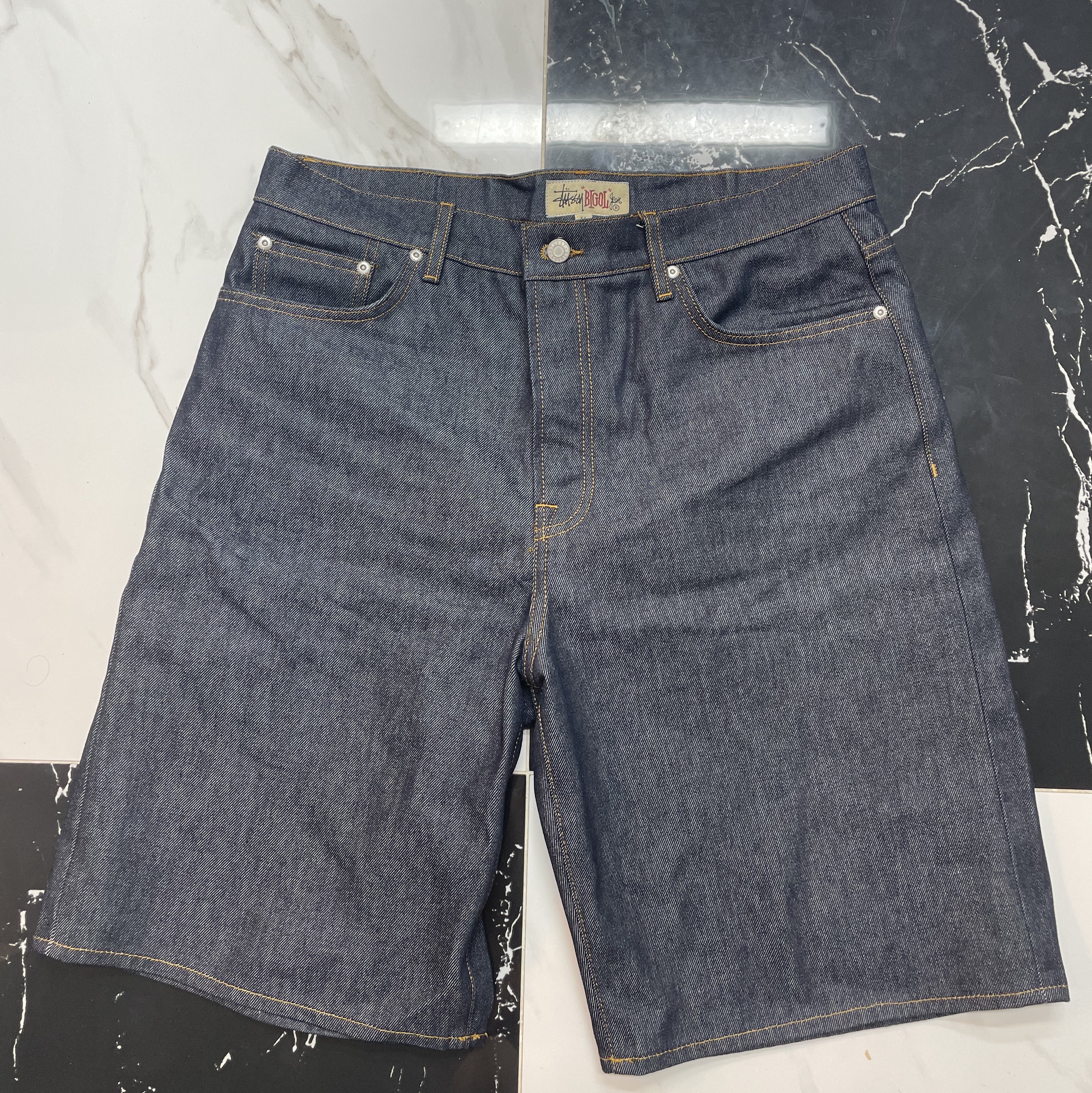 Stussy Denim Big OL' Shorts Raw 착용 스타일