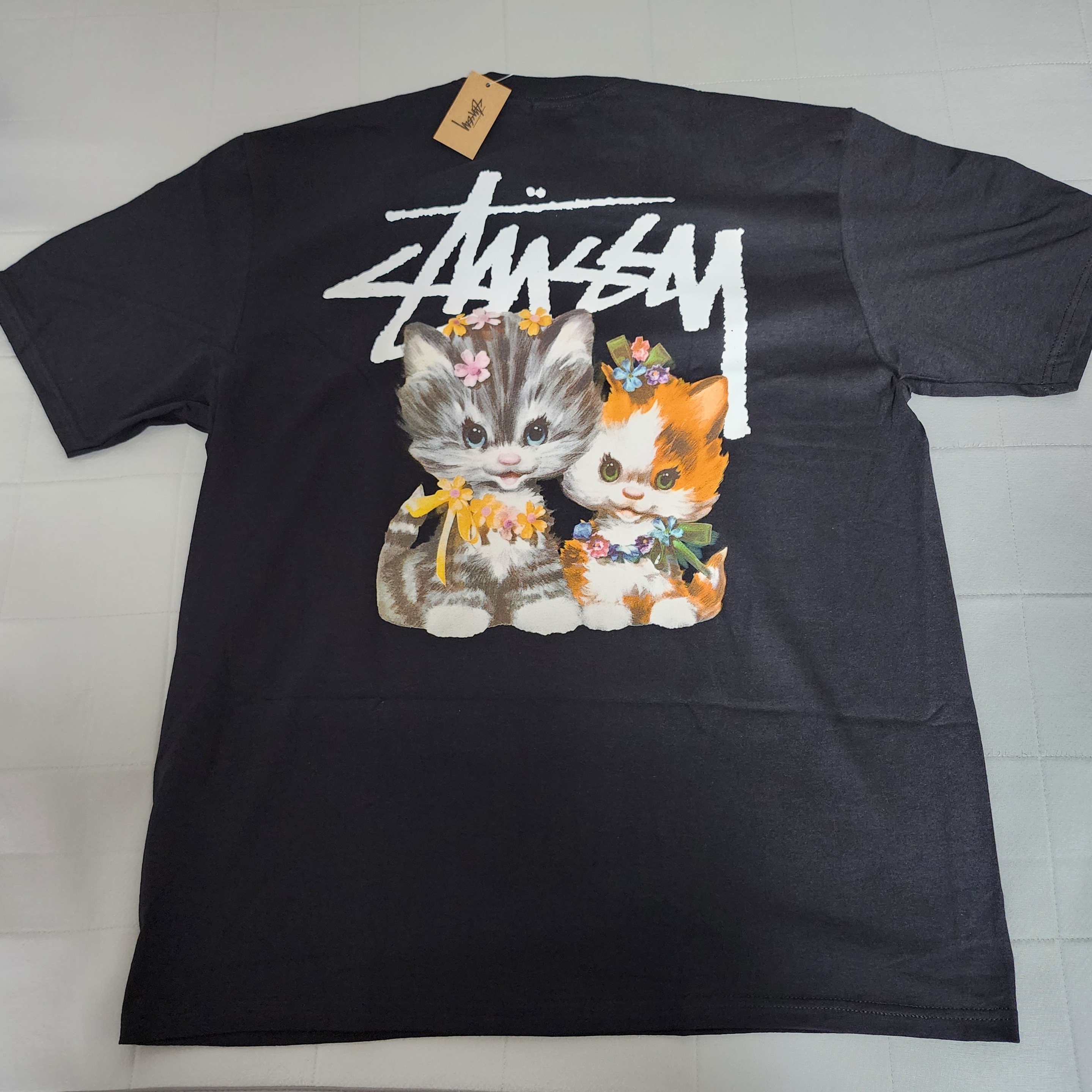 Stussy Kittens T-Shirt Black 착용 스타일