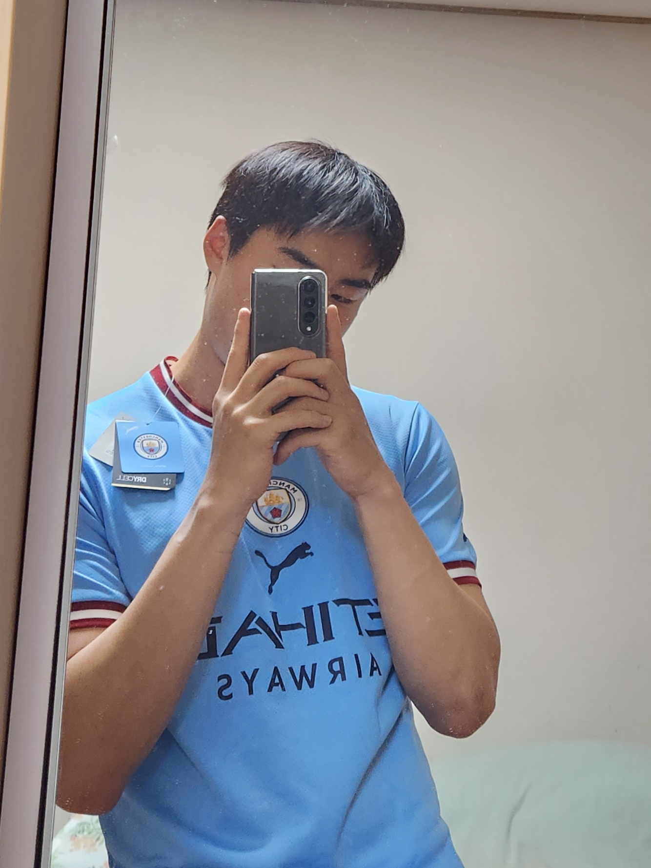 Puma Manchester City 2022/23 Home Jersey Team Light Blue (Non Marking Ver.) 착용 스타일