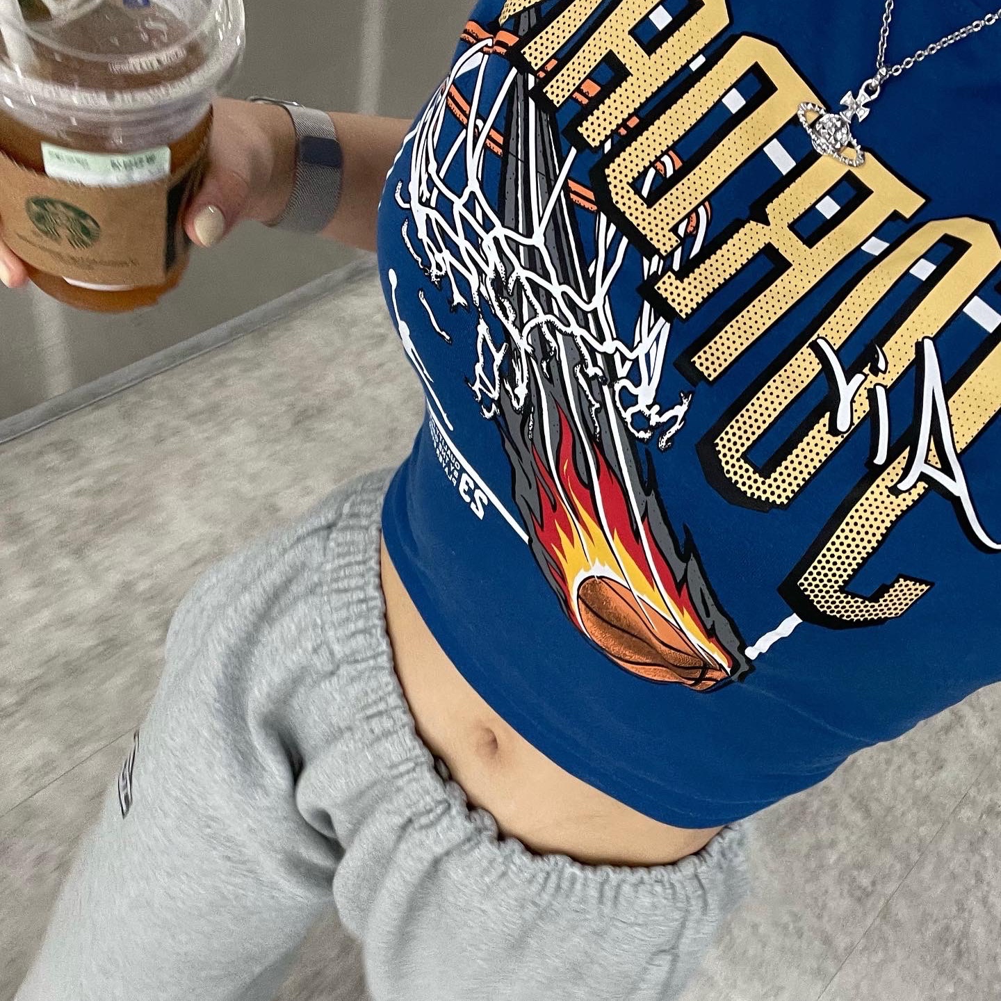 Nike x Stussy NRG Fleece Pants Dark Grey Heather (DO9340-063), Vivienne Westwood Mayfair Bas Relief Pendant Silver 착용 스타일