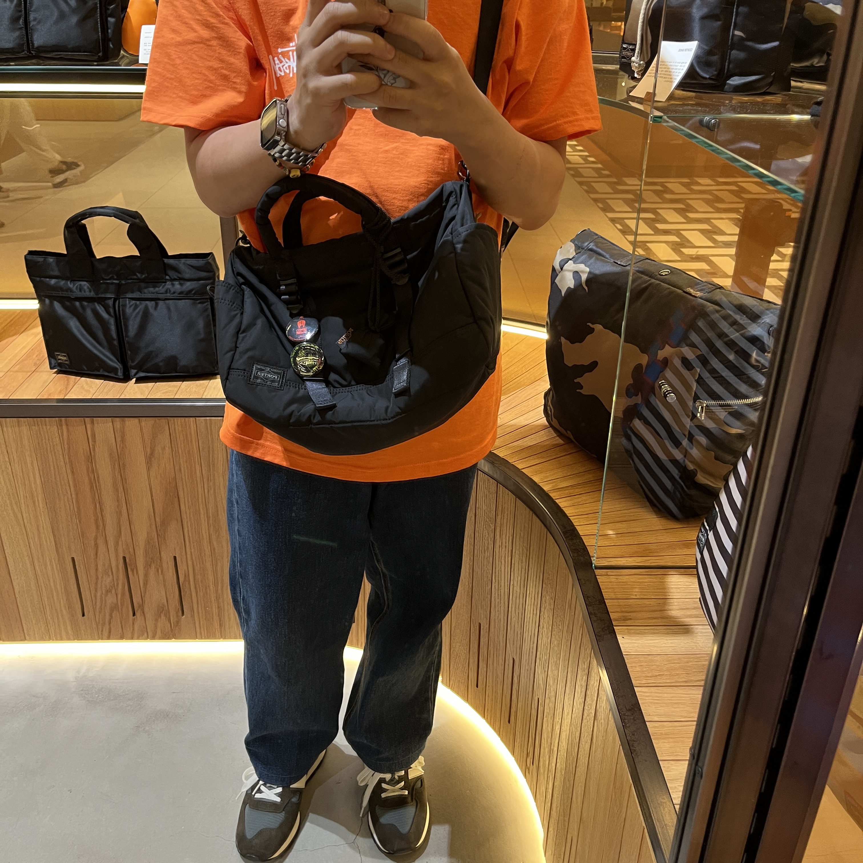 Porter Senses Doctors Bag Black 착용 스타일