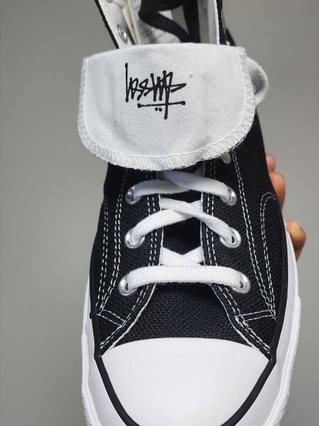 Converse x Stussy Chuck 70 High Black 착용 스타일