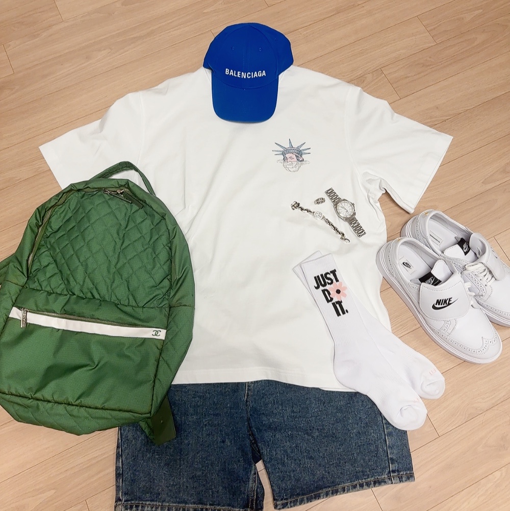 Nike x Peaceminusone Kwondo1 White 착용 스타일