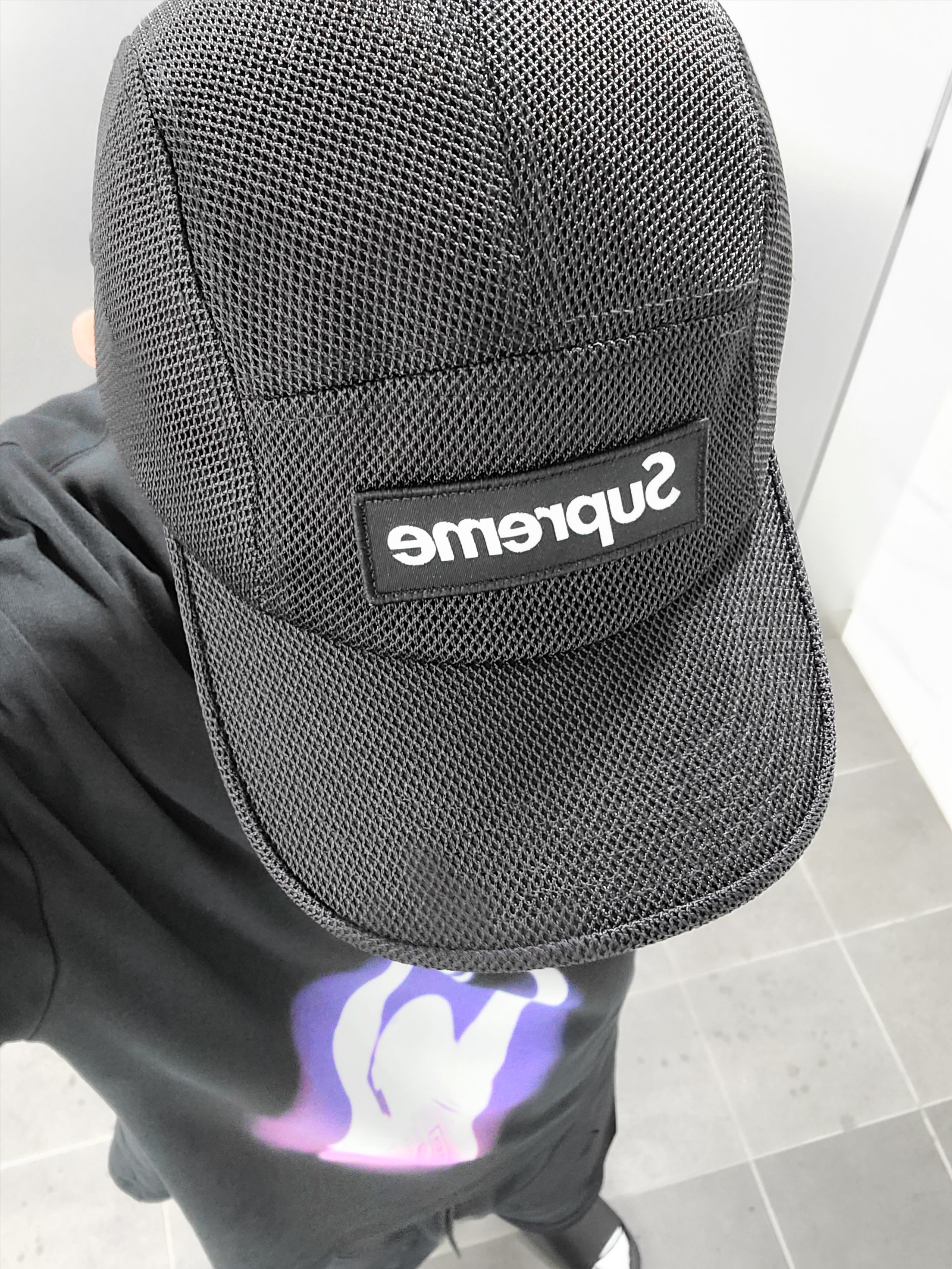 Supreme Mesh Cordura Camp Cap Black - 23SS, Jordan x J Balvin S/S T-Shirt Black - US/EU 착용 스타일 - 1