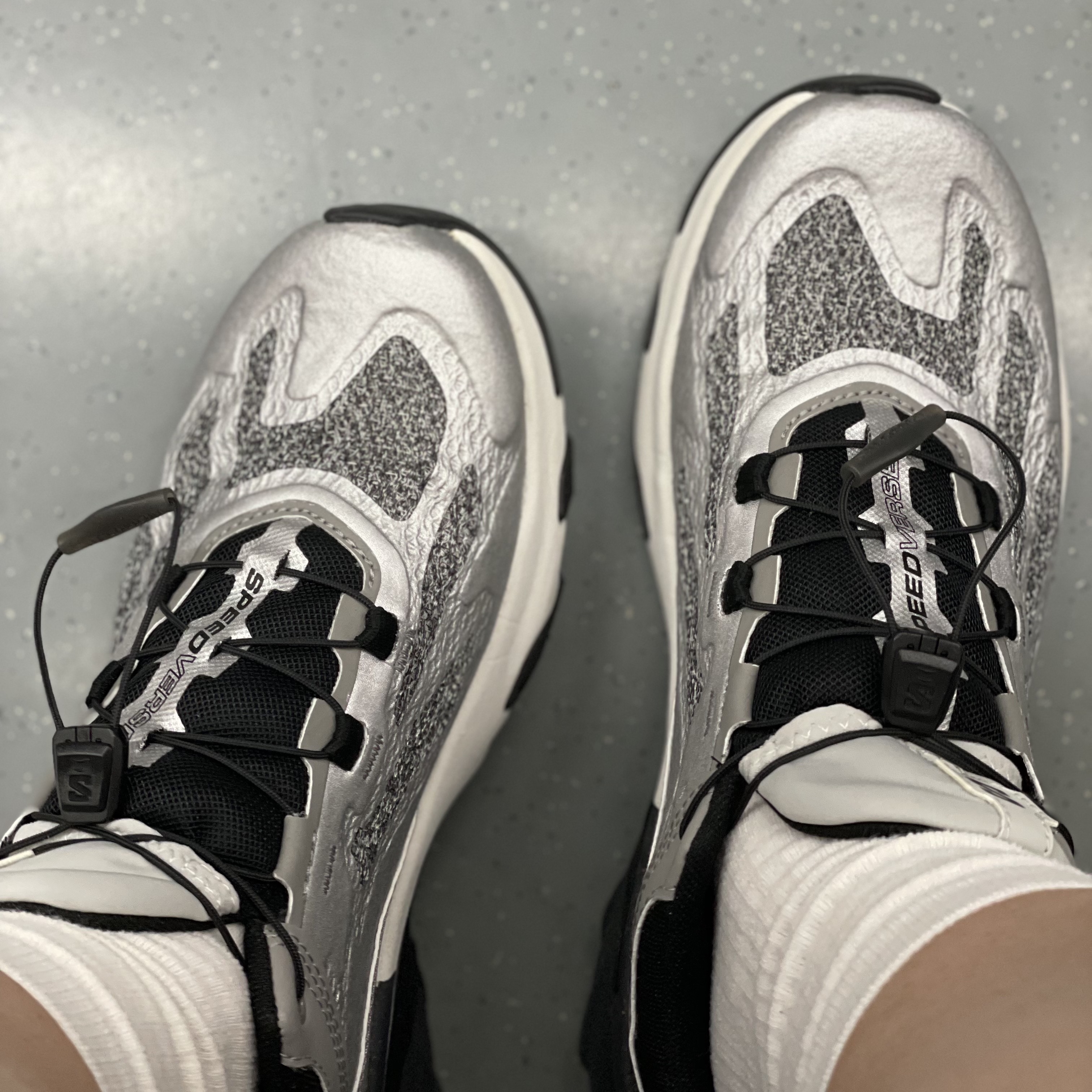 Salomon Speedverse PRG Silver Frost Grey Lunar Rock 착용 스타일
