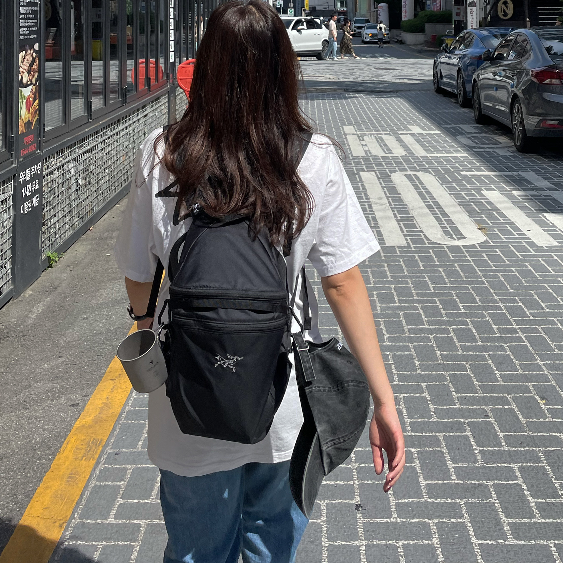 Supreme Pigment Print S Logo 6-Panel Black - 22FW, Arc'teryx Heliad 15 Backpack Black 착용 스타일