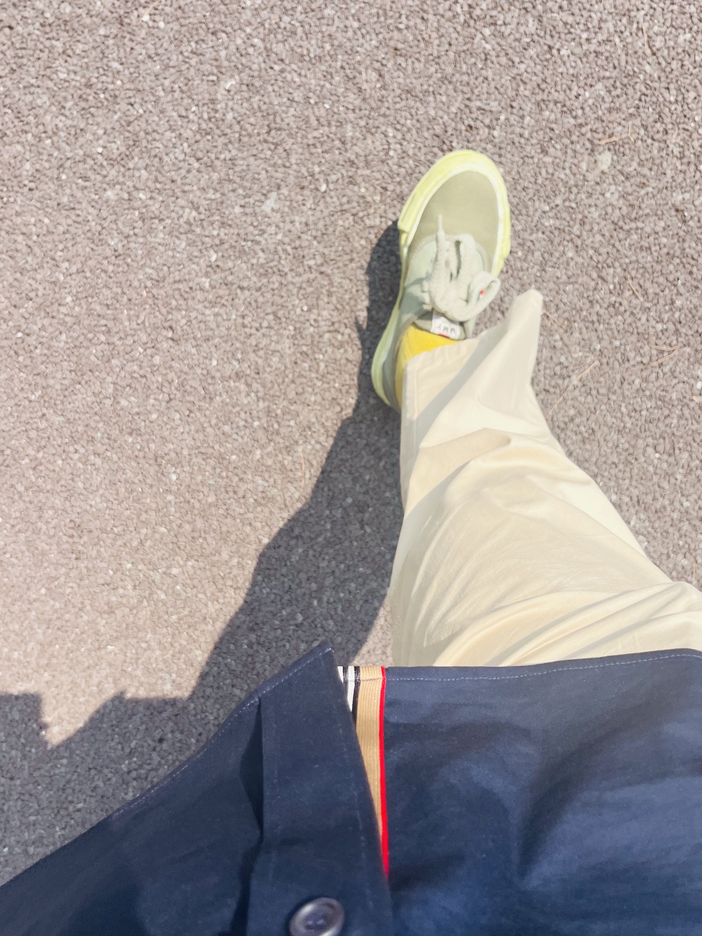 Maison Mihara Yasuhiro Baker OG Sole OD Canvas Low-top Sneakers Green 착용 스타일