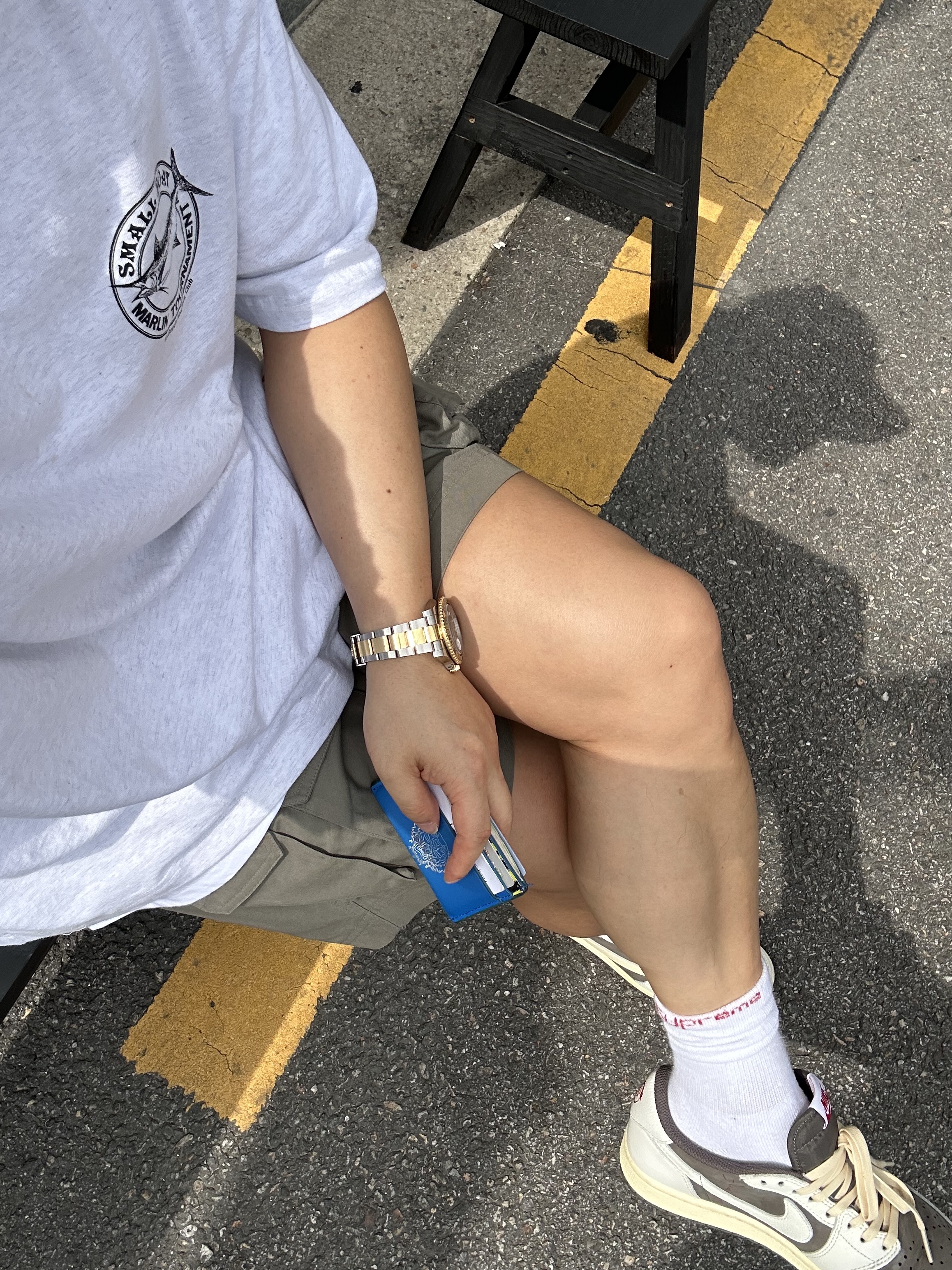 Rolex GMT-Master II 40mm 126711CHNR Black Oyster, Supreme Hanes Crew Socks White (4 Pack) 착용 스타일