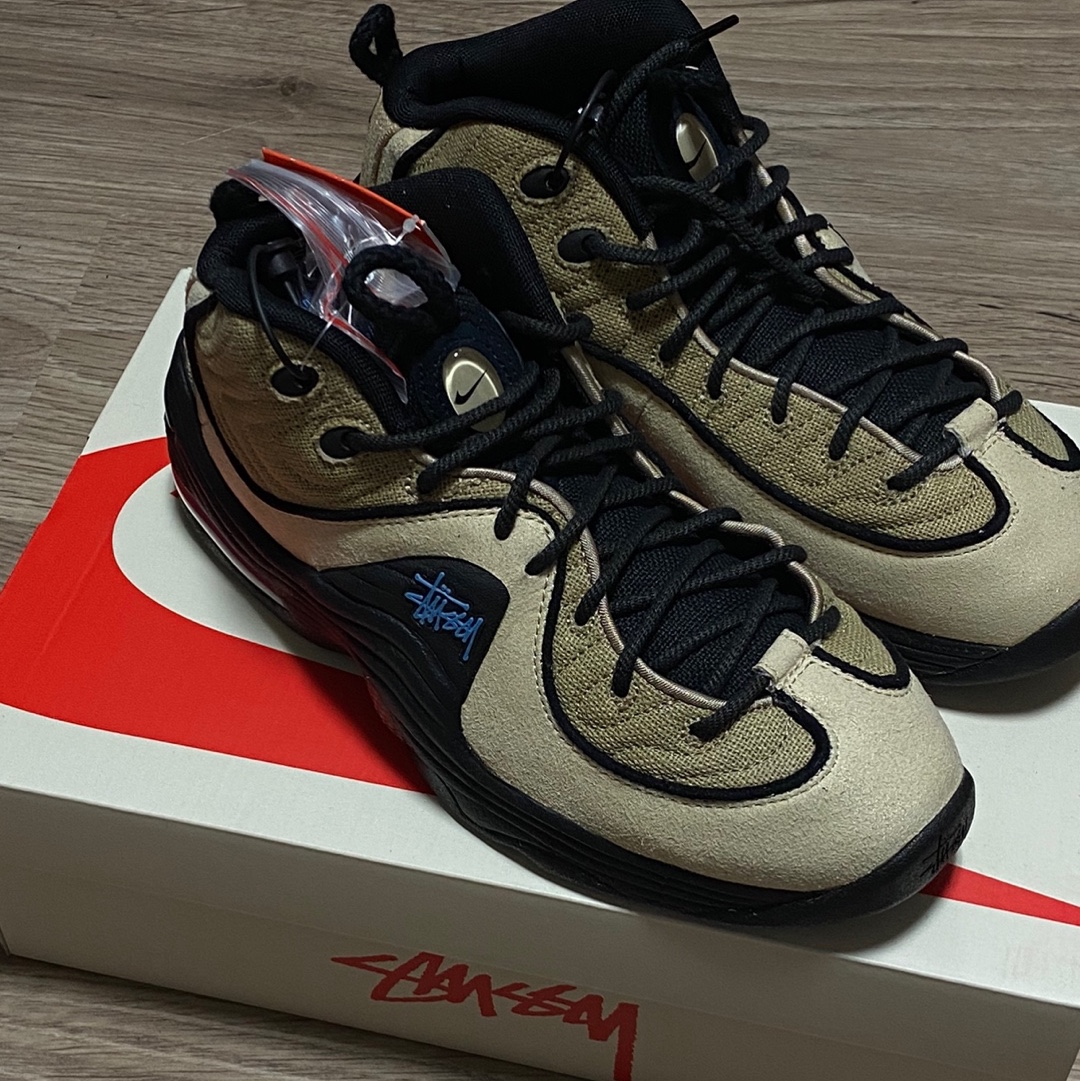 Nike x Stussy Air Penny II Rattan and Limestone 착용 스타일