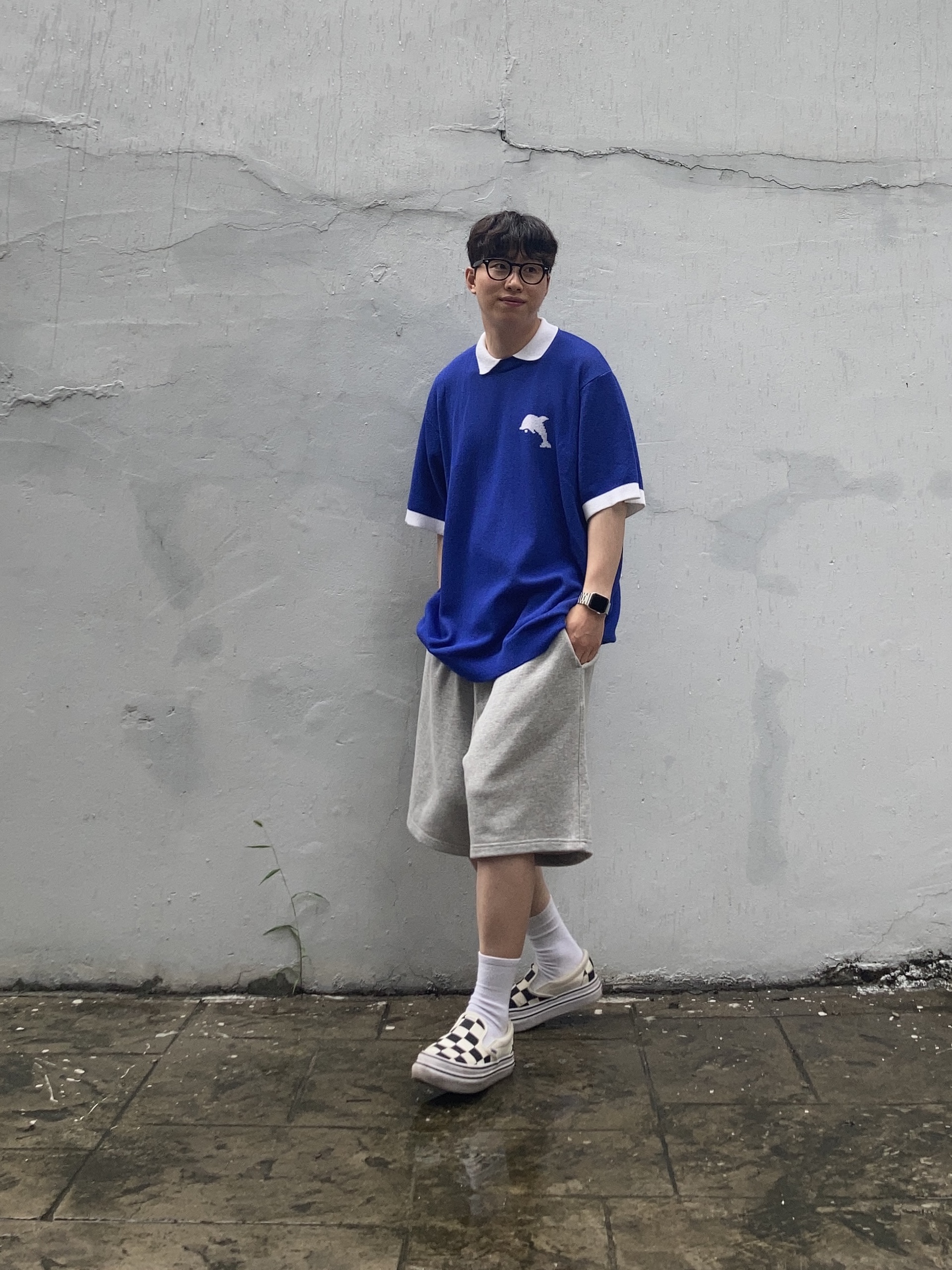 Vans Super ComfyCush Slip-On Big Classics Checker 착용 스타일 - 1
