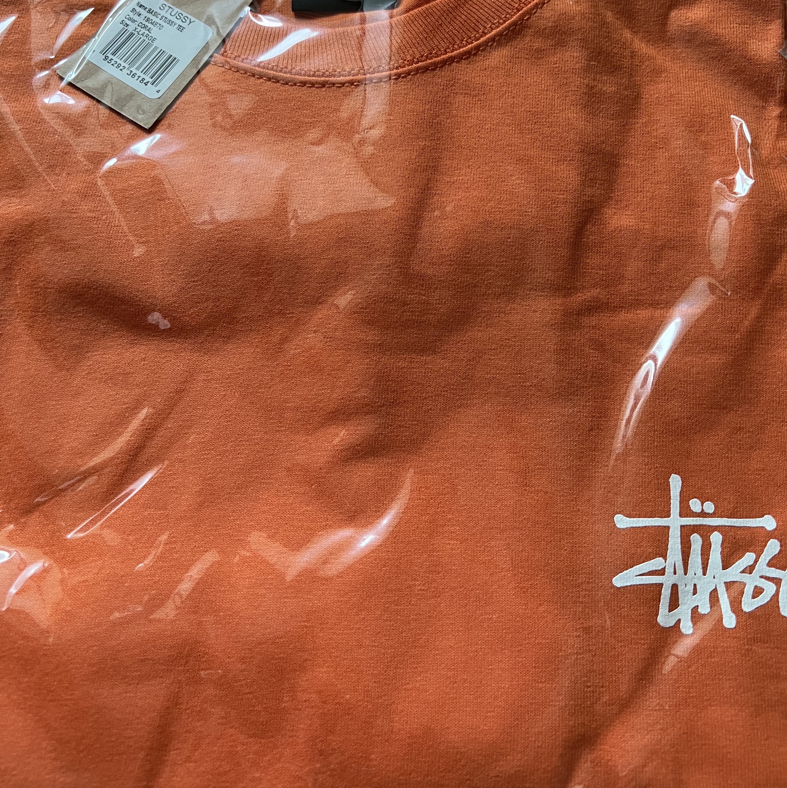 Stussy Basic Stussy T-Shirt Coral 2023 착용 스타일