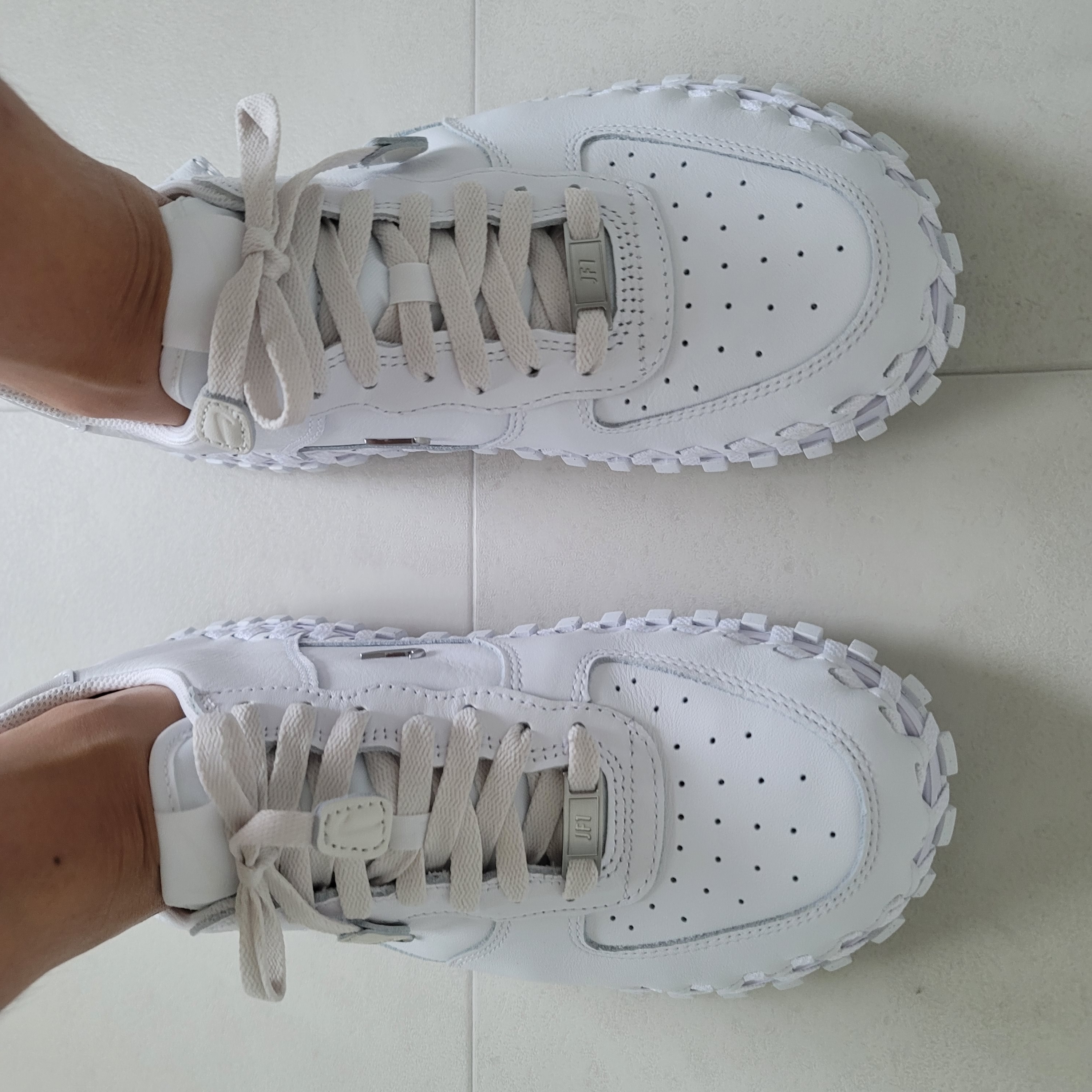 Nike x Jacquemus J Force 1 Low LX SP White 착용 스타일