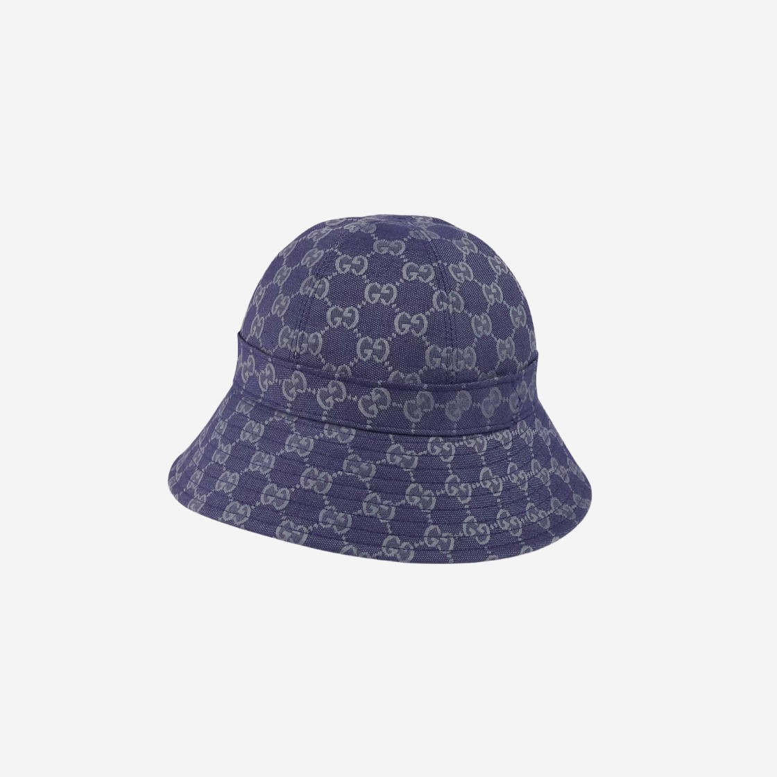 (W) Gucci GG Canvas Bucket Hat Blue Grey 상세 이미지 1