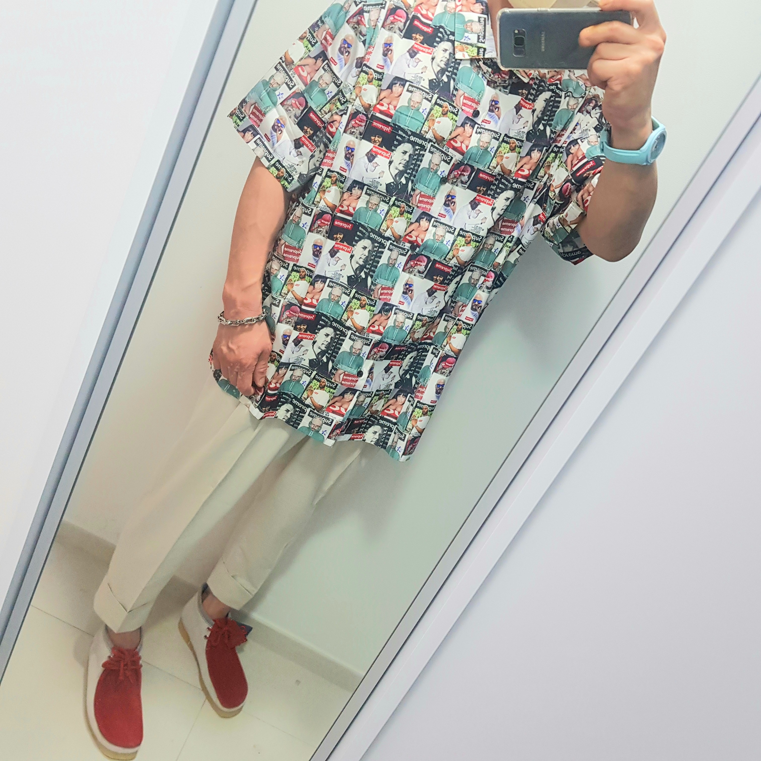 Supreme Magazine S/S Shirt Multicolor - 23SS, Swatch x Omega Bioceramic MoonSwatch Mission To Uranus 착용 스타일 - 2