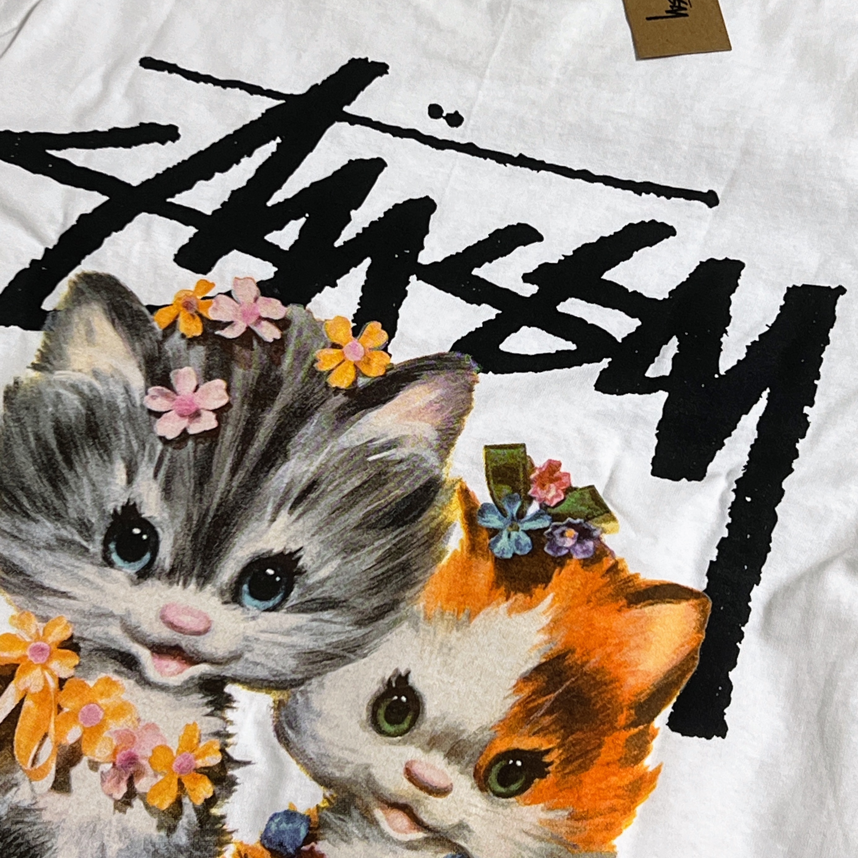 Stussy Kittens T-Shirt White 착용 스타일