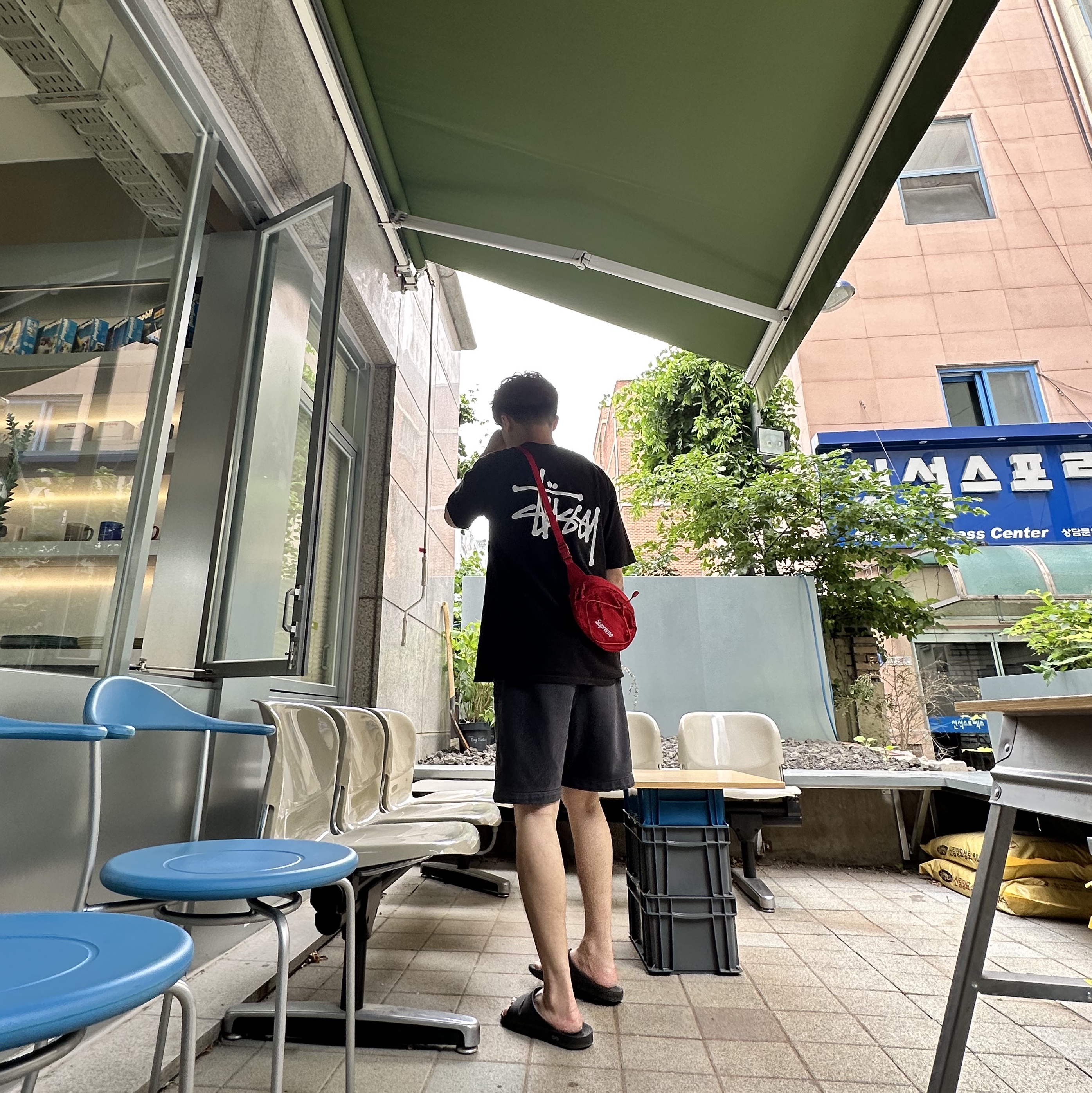 Stussy Basic Stussy T-Shirt Black 2023 착용 스타일
