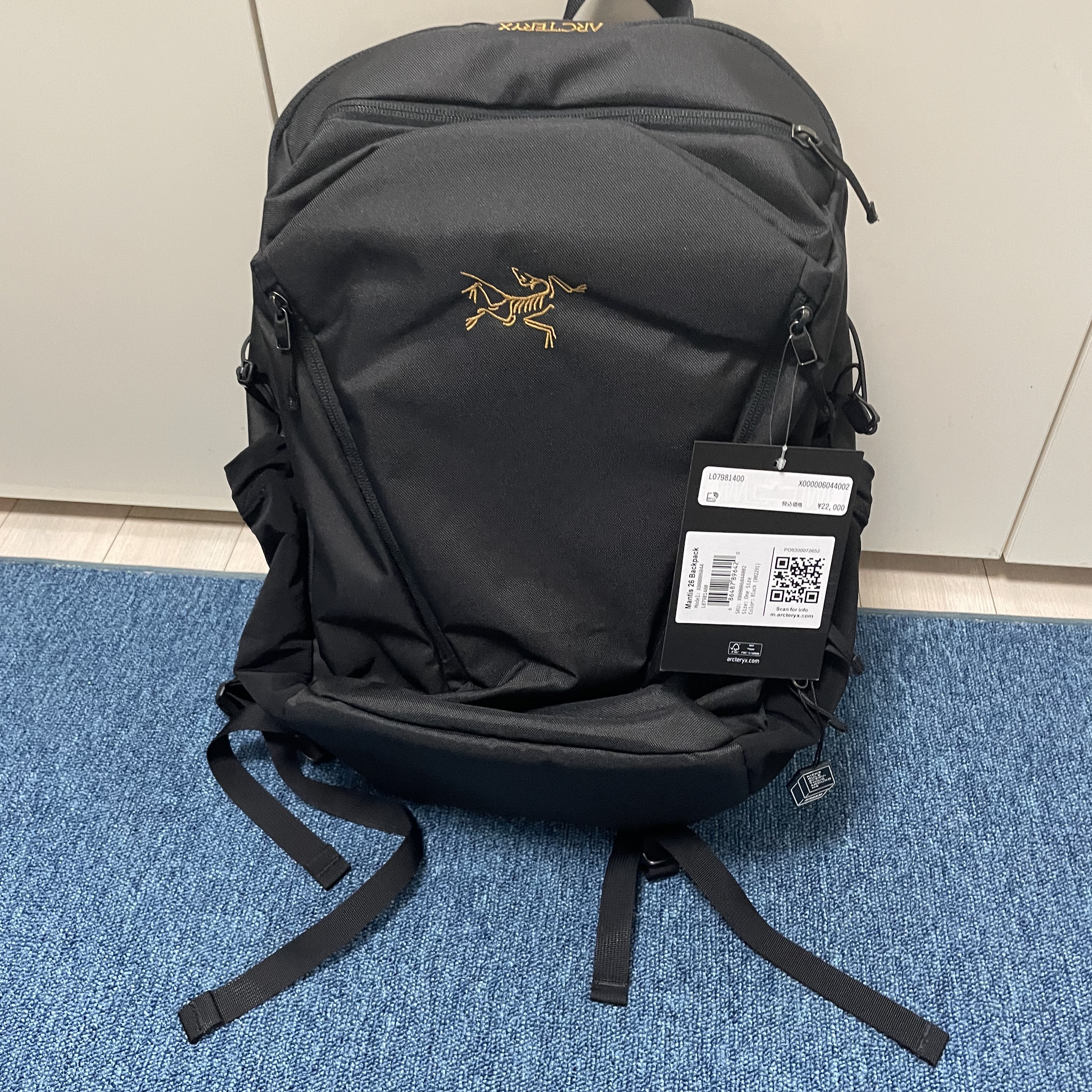 Arc'teryx Mantis 26 Backpack Black 착용 스타일
