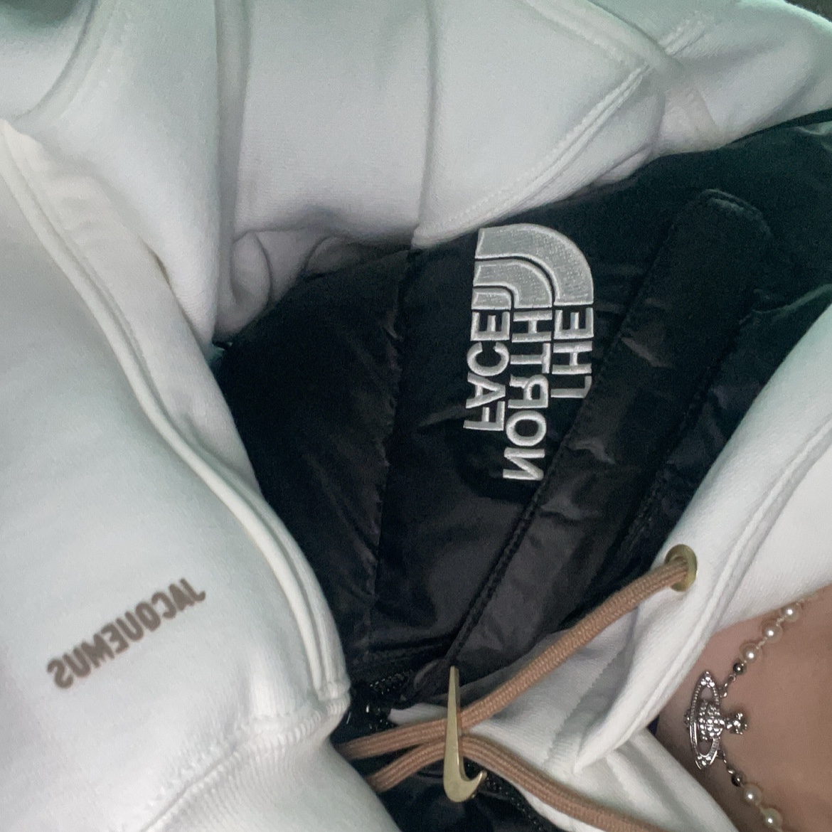Nike x Jacquemus NRG Fleece Hoodie Sail - US/EU 착용 스타일 - 3
