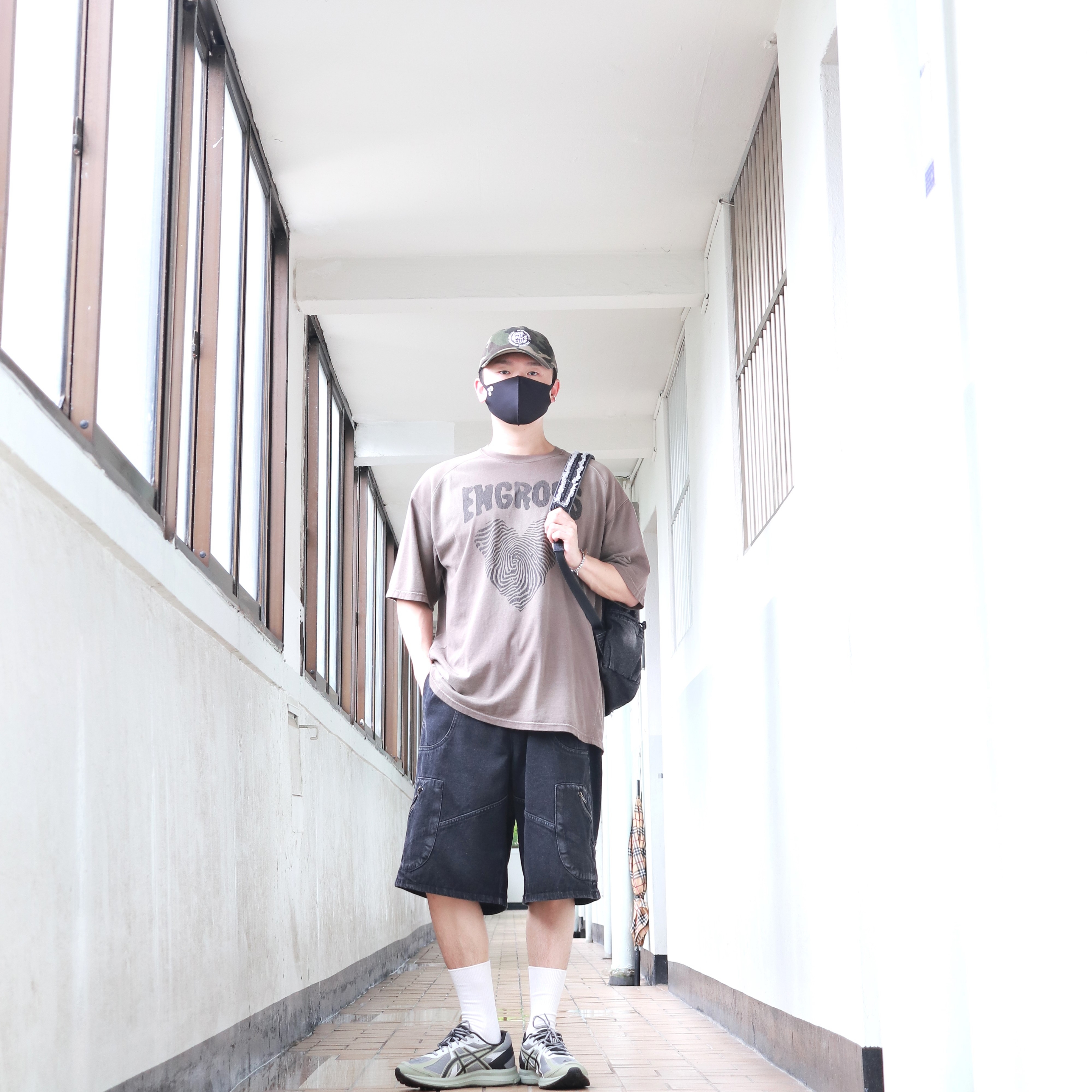 Asics Jog 100 S Sheet Rock - 2E Wide 착용 스타일