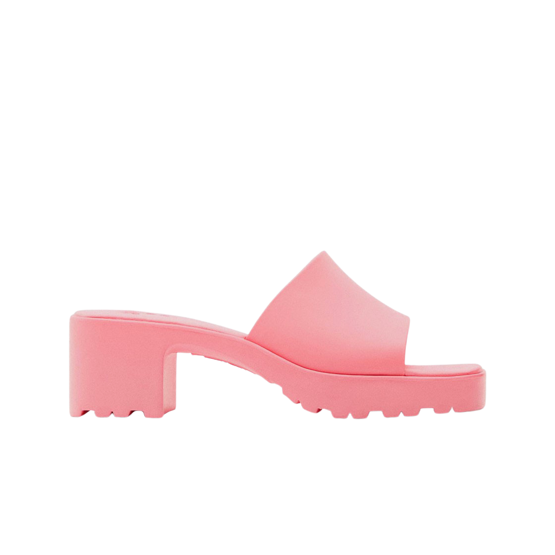 (W) 자라 x 바비 러버라이즈드 트랙 솔 샌들 핑크((W) Zara x Barbie Rubberised Track Sole Sandals Pink) - 1