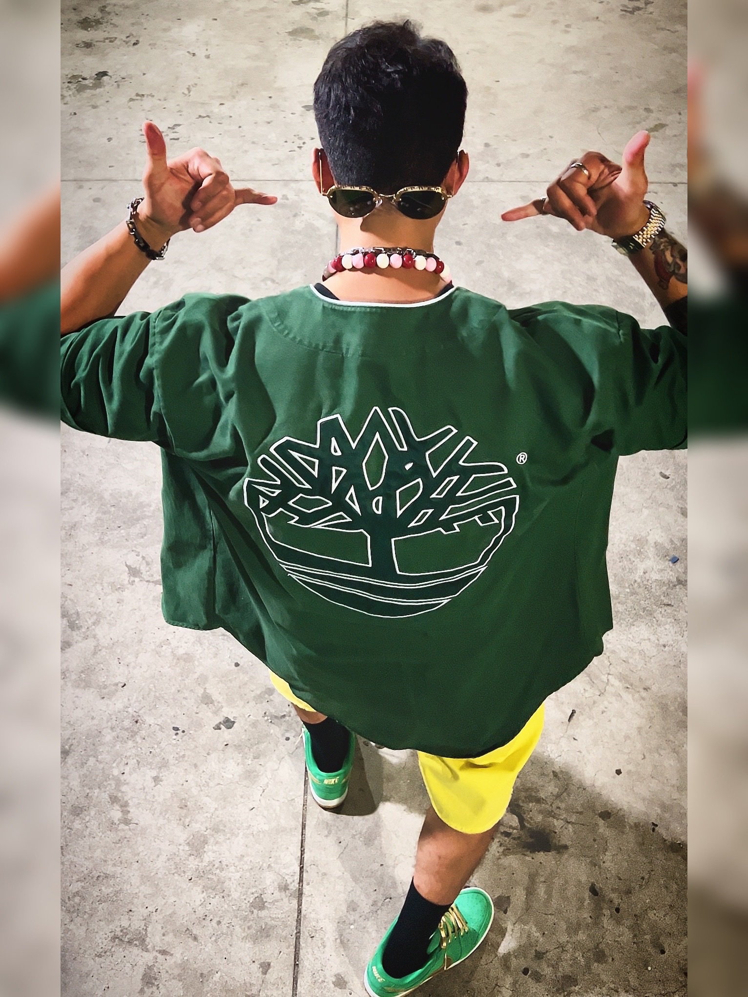 Supreme x Timberland Baseball Jersey Green - 23SS, Nike SB Dunk Low Pro Shamrock 착용 스타일 - 1