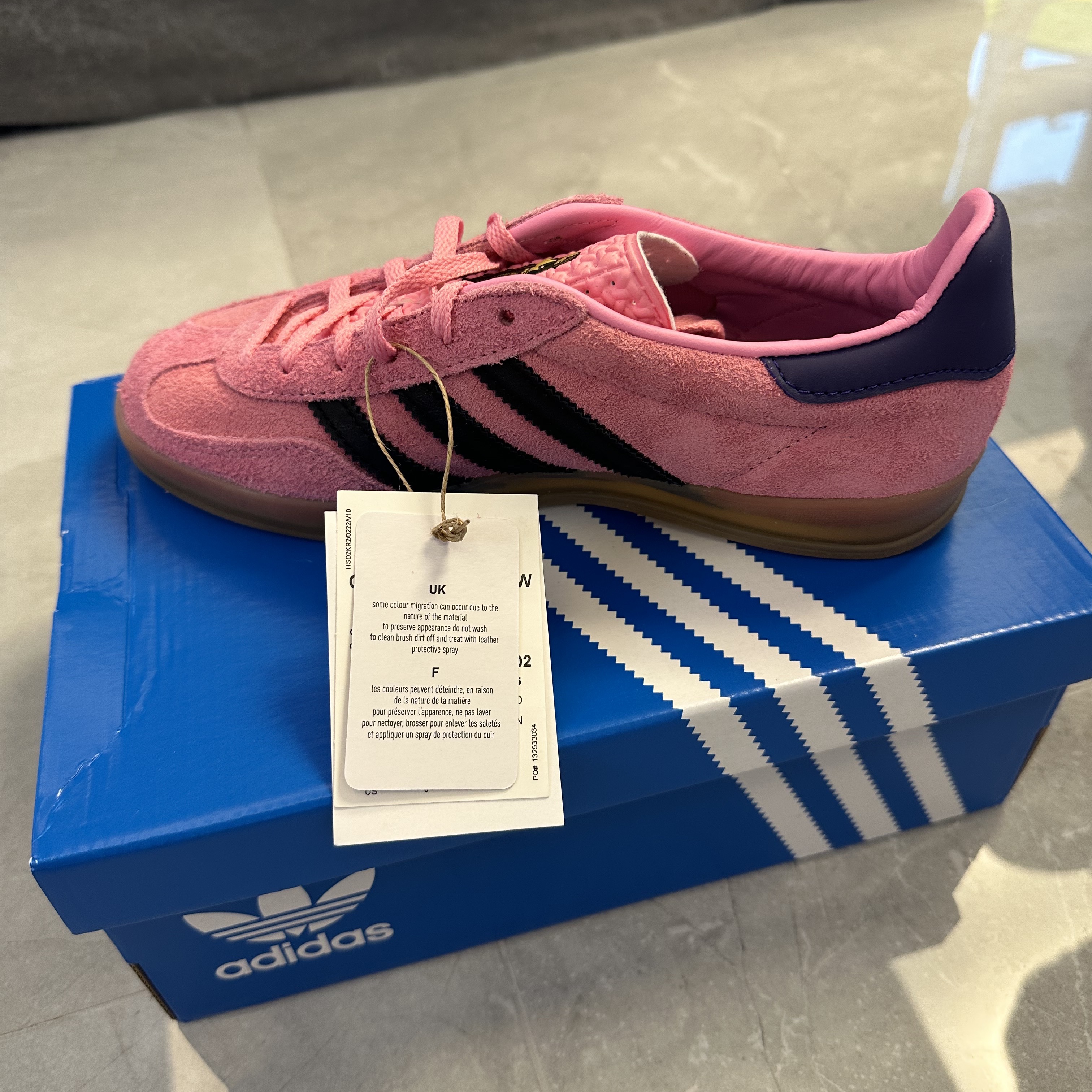 (W) Adidas Gazelle Indoor Bliss Pink 착용 스타일 - 2