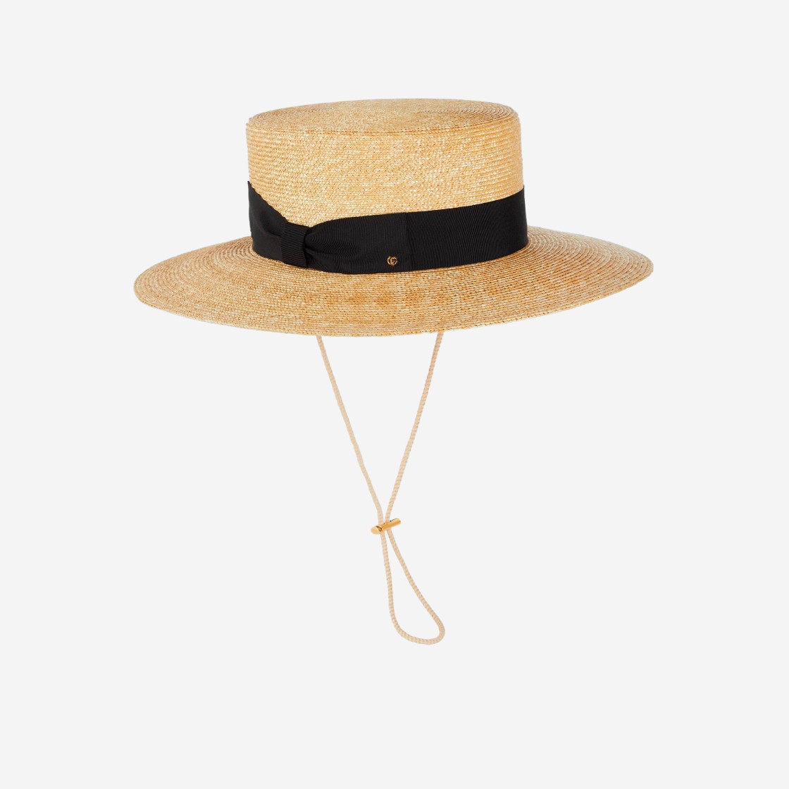 Gucci Straw Boater Hat Beige 상세 이미지 1