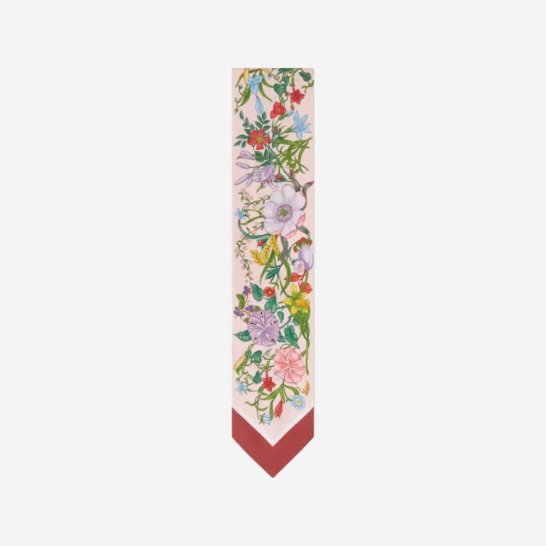 (W) Gucci Floral Print Silk Neck Bow Pink 상세 이미지 1