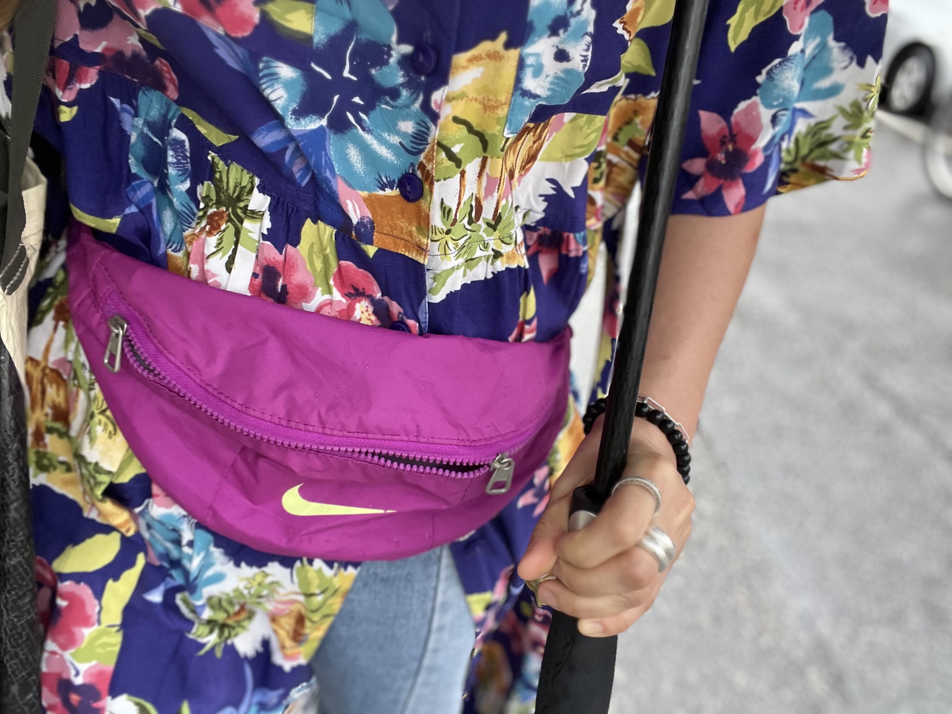 Nike Heritage Waistpack Black 착용 스타일 - 3