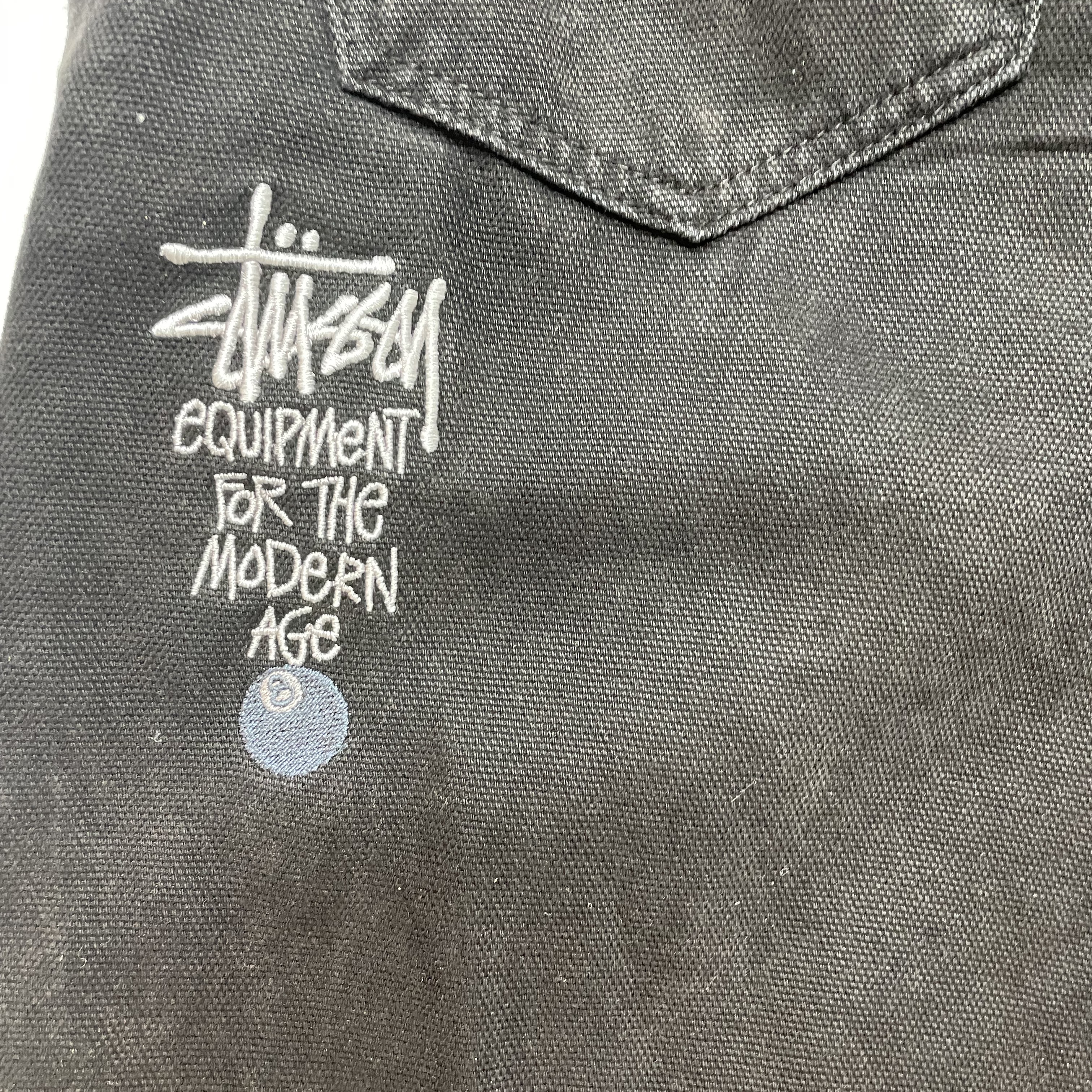 Stussy Washed Canvas Big OL' Jean Black 착용 스타일 - 3