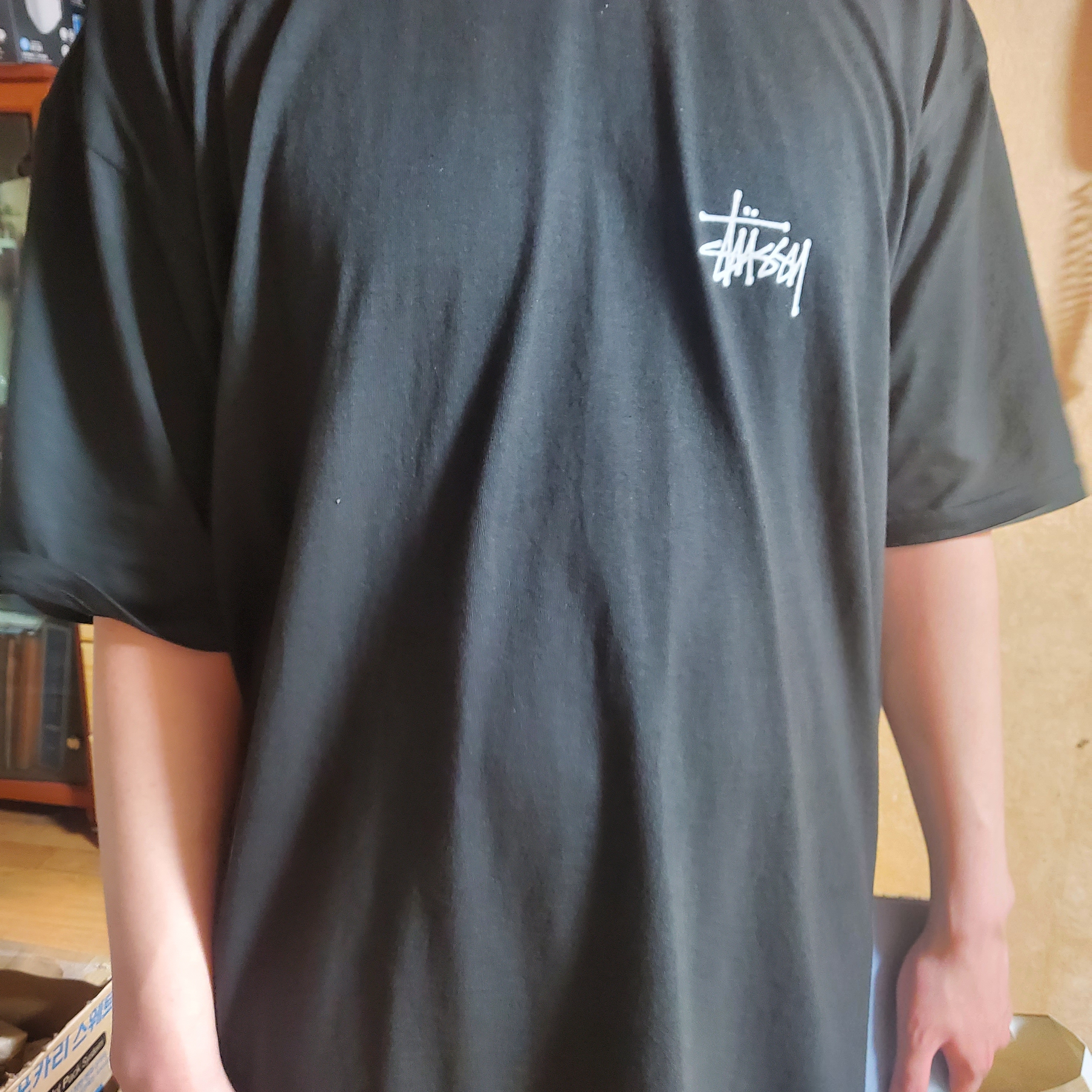 Stussy Basic Stussy Pigment Dyed T-Shirt Black 2023 착용 스타일 - 2