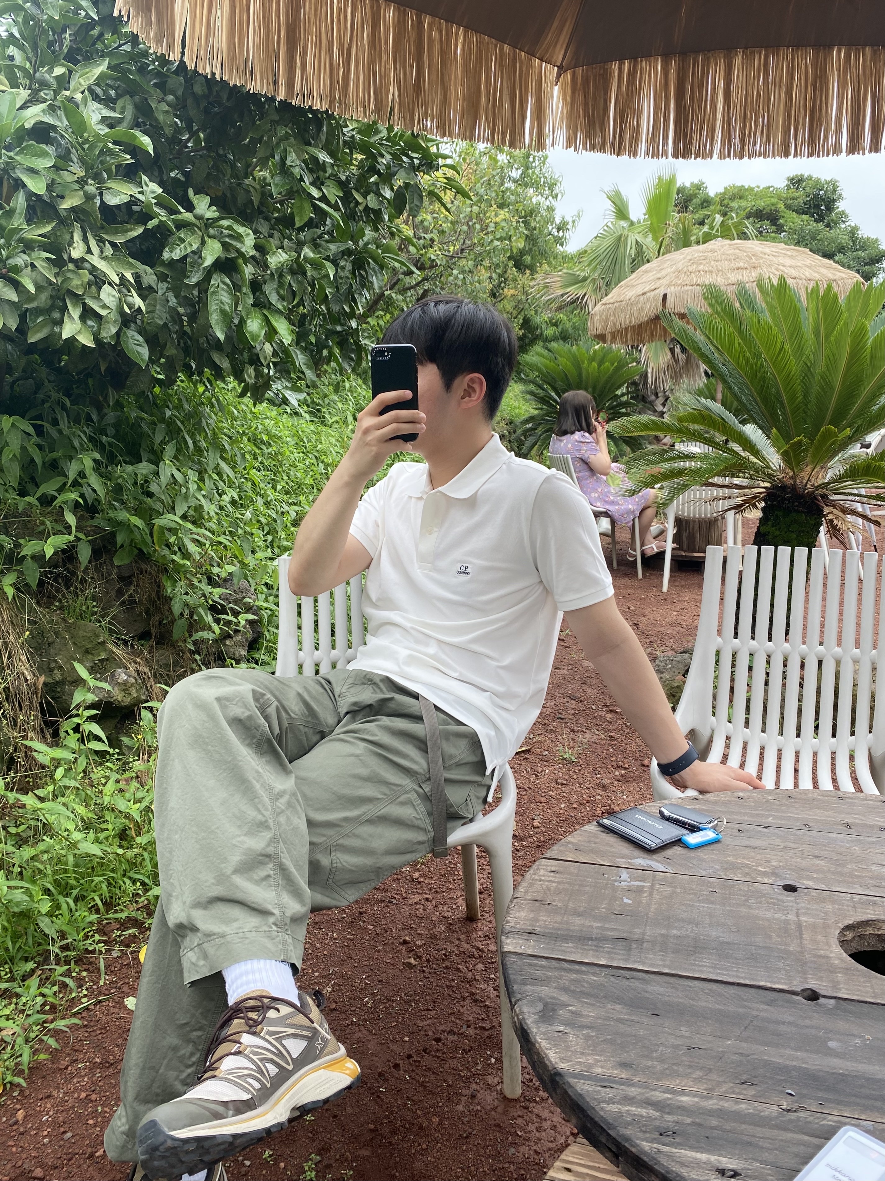 Salomon XT-6 Expanse Feather Grey, C.P. Company Stretch Piquet Polo Shirt Gauze White - 23SS 착용 스타일 - 1