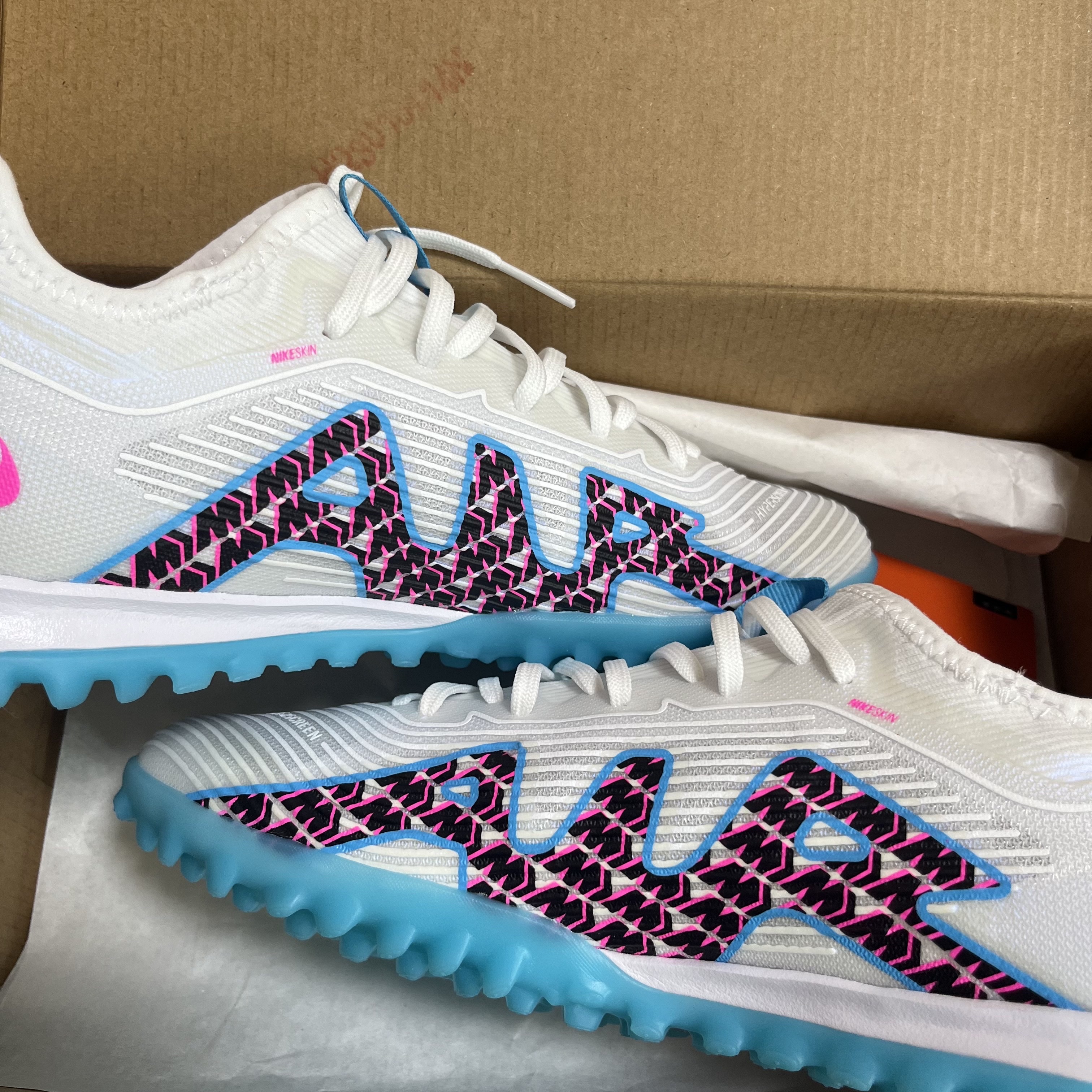 Nike Zoom Mercurial Vapor 15 Pro TF White Baltic Blue 착용 스타일