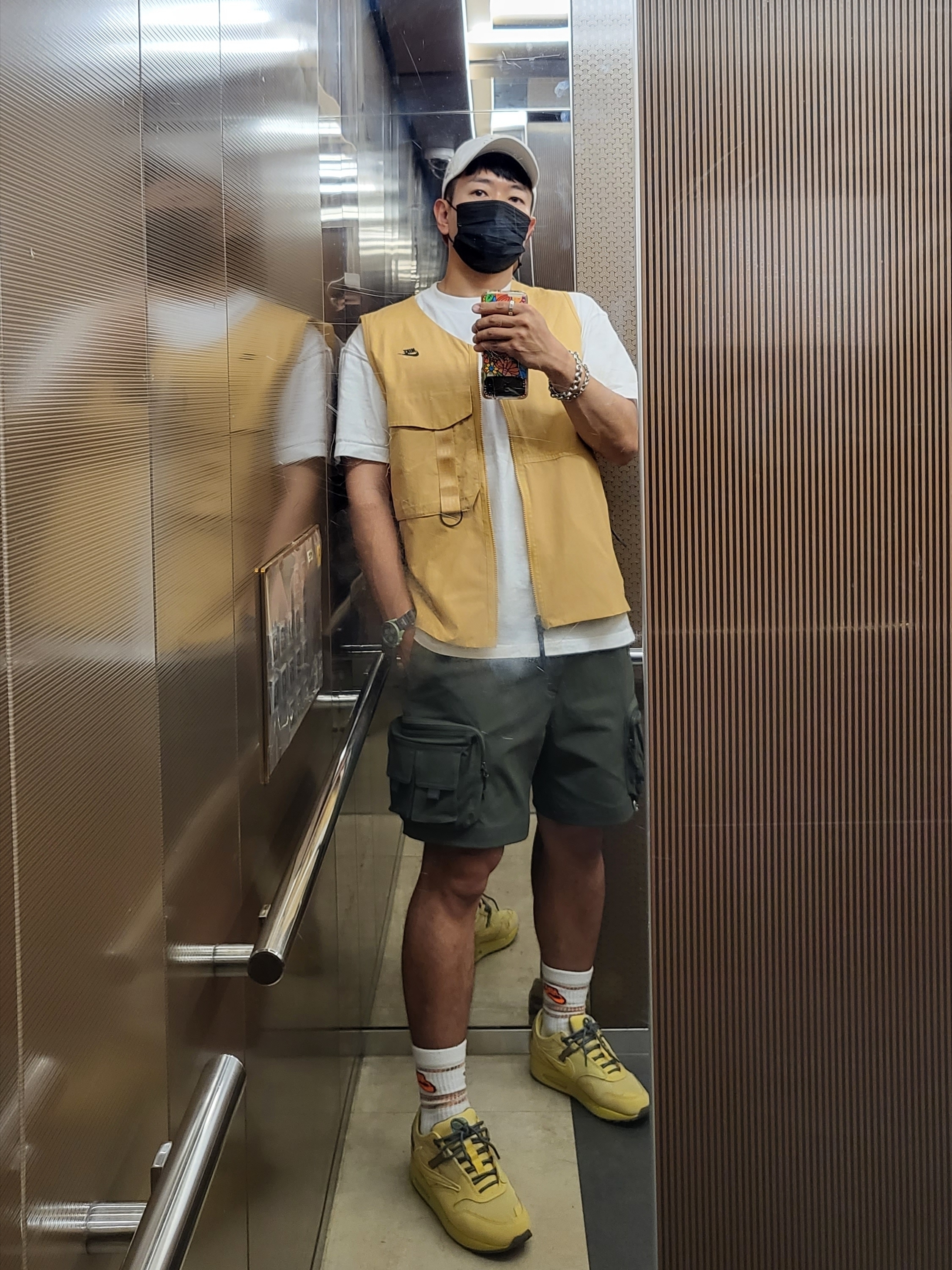 Nike H86 Korea Cap White, Nike Hangul T-Shirt White 착용 스타일