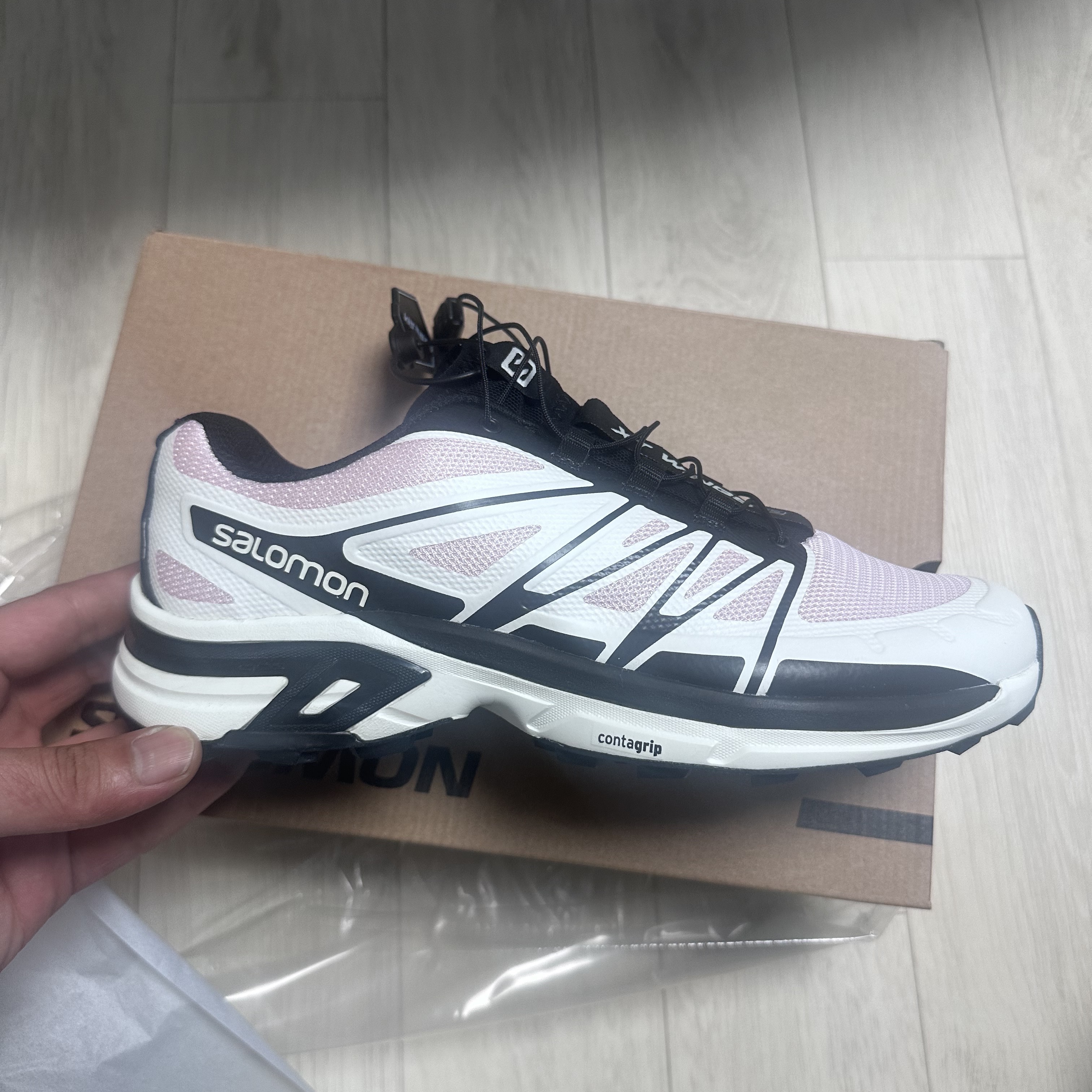 Salomon XT-Wings 2 Cradle Pink 착용 스타일 - 1