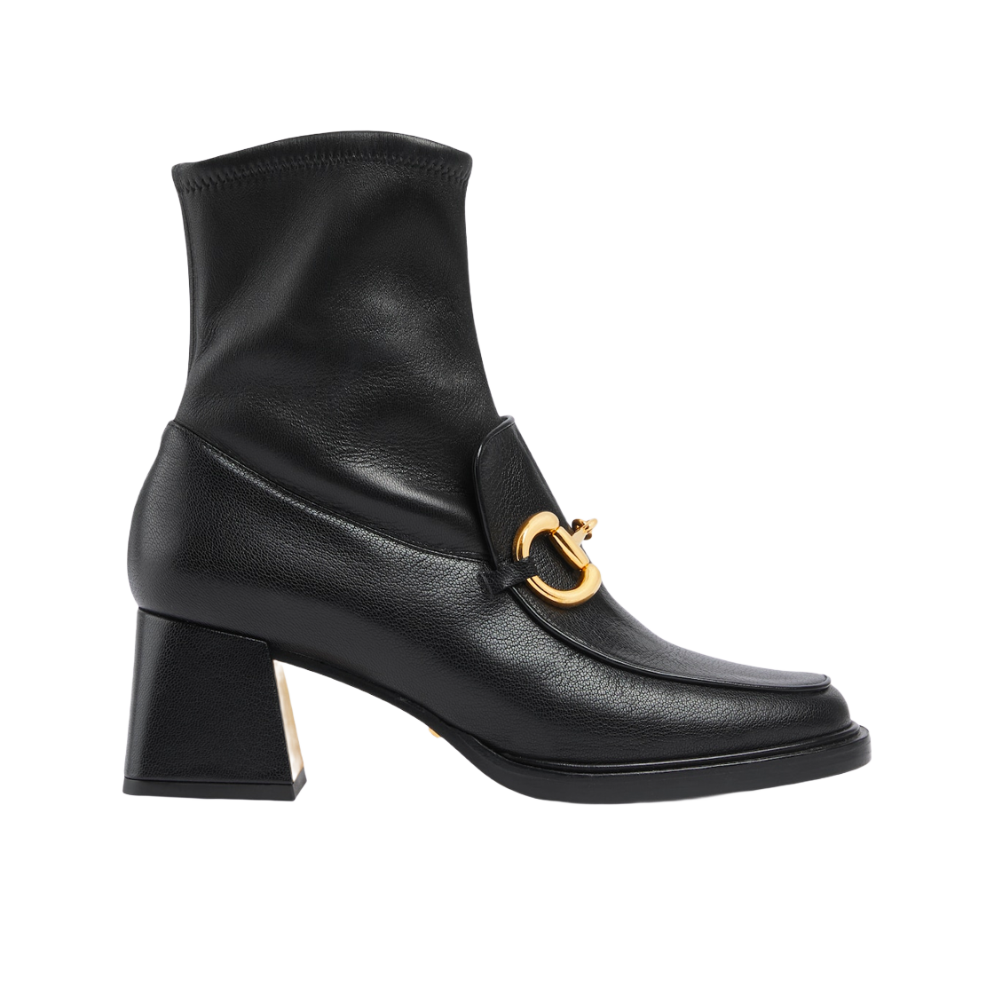 (W) 구찌 부츠 홀스빗 블랙 레더((W) Gucci Boot with Horsebit Black Leather) - 1