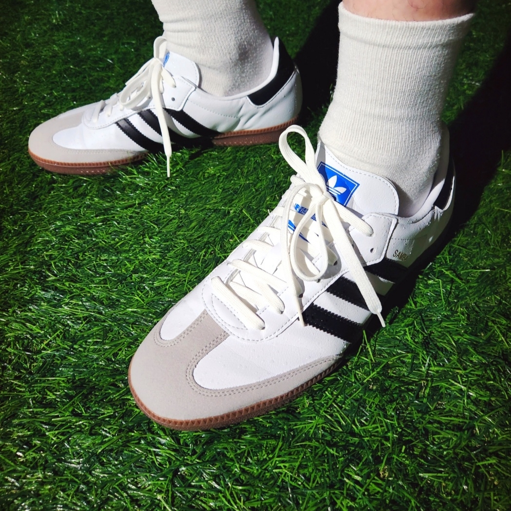 Adidas Samba Vegan White Black 착용 스타일 - 5
