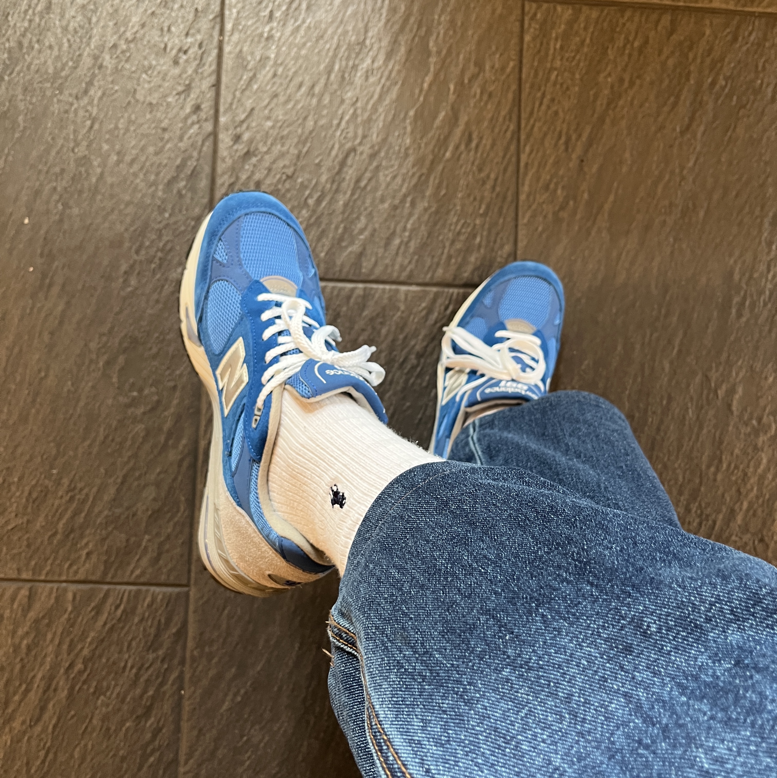 New Balance Made in UK 991 Blue 착용 스타일