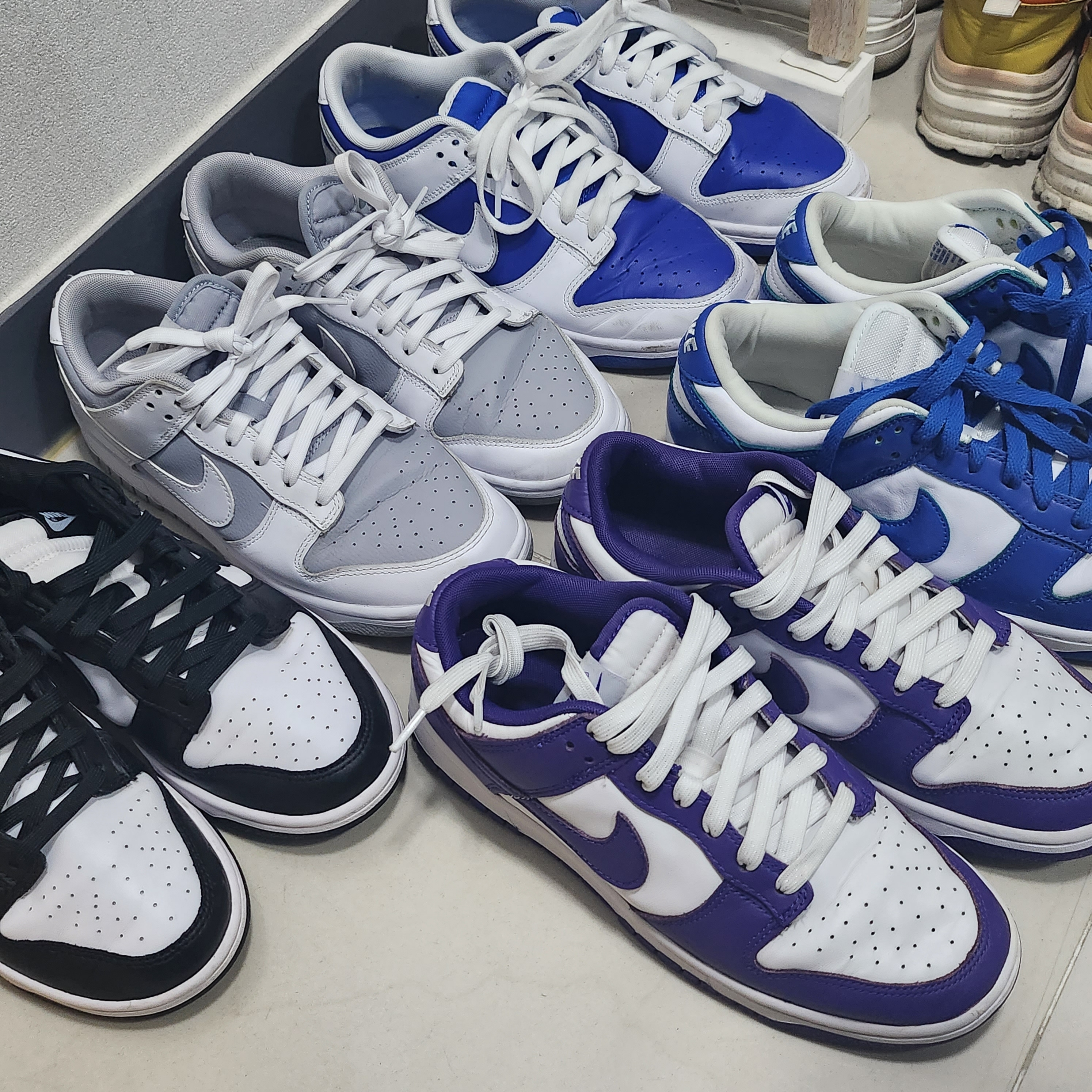Nike Dunk Low Retro Grey Fog, Nike Dunk Low Retro Black 착용 스타일
