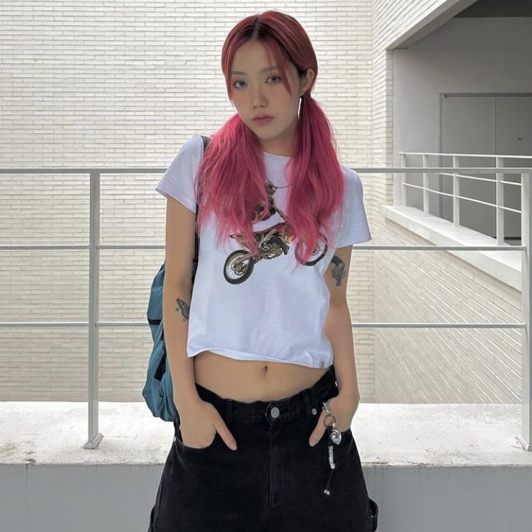 Thevinylhouse Carpenter Denim Shorts Black 착용 스타일 - 1