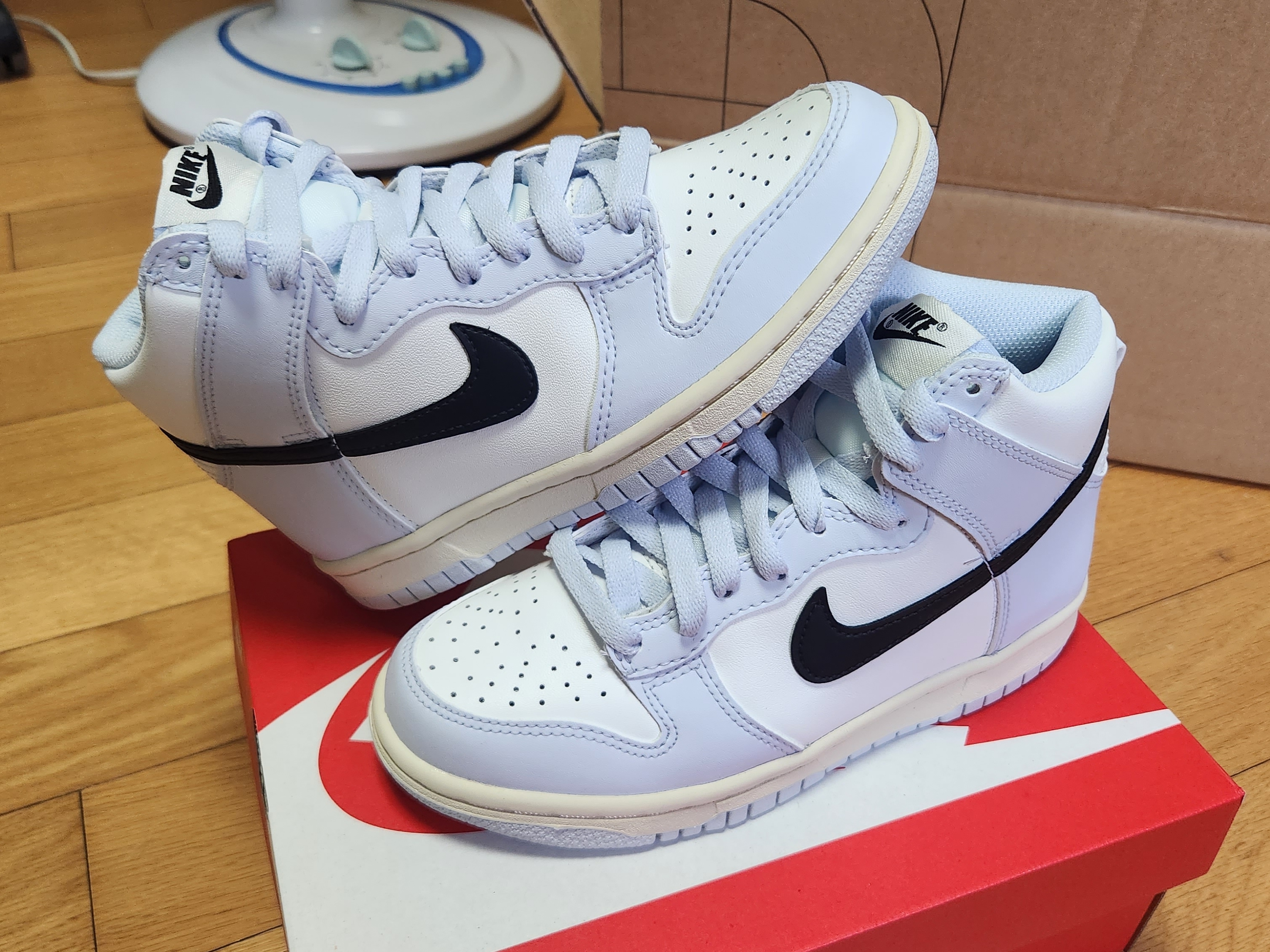 (GS) Nike Dunk High Football Grey 착용 스타일