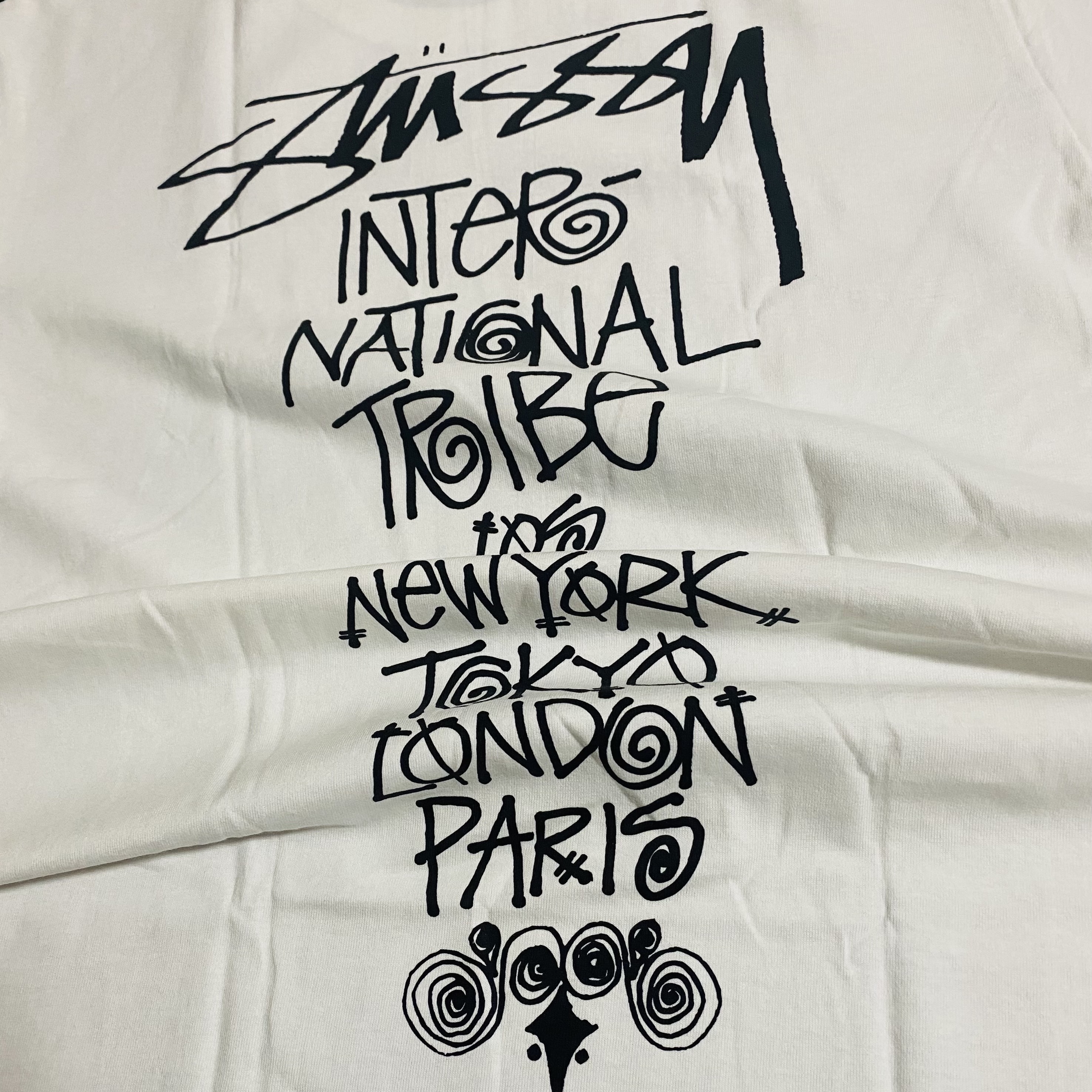 Stussy Tribe Stack T-Shirt White 착용 스타일