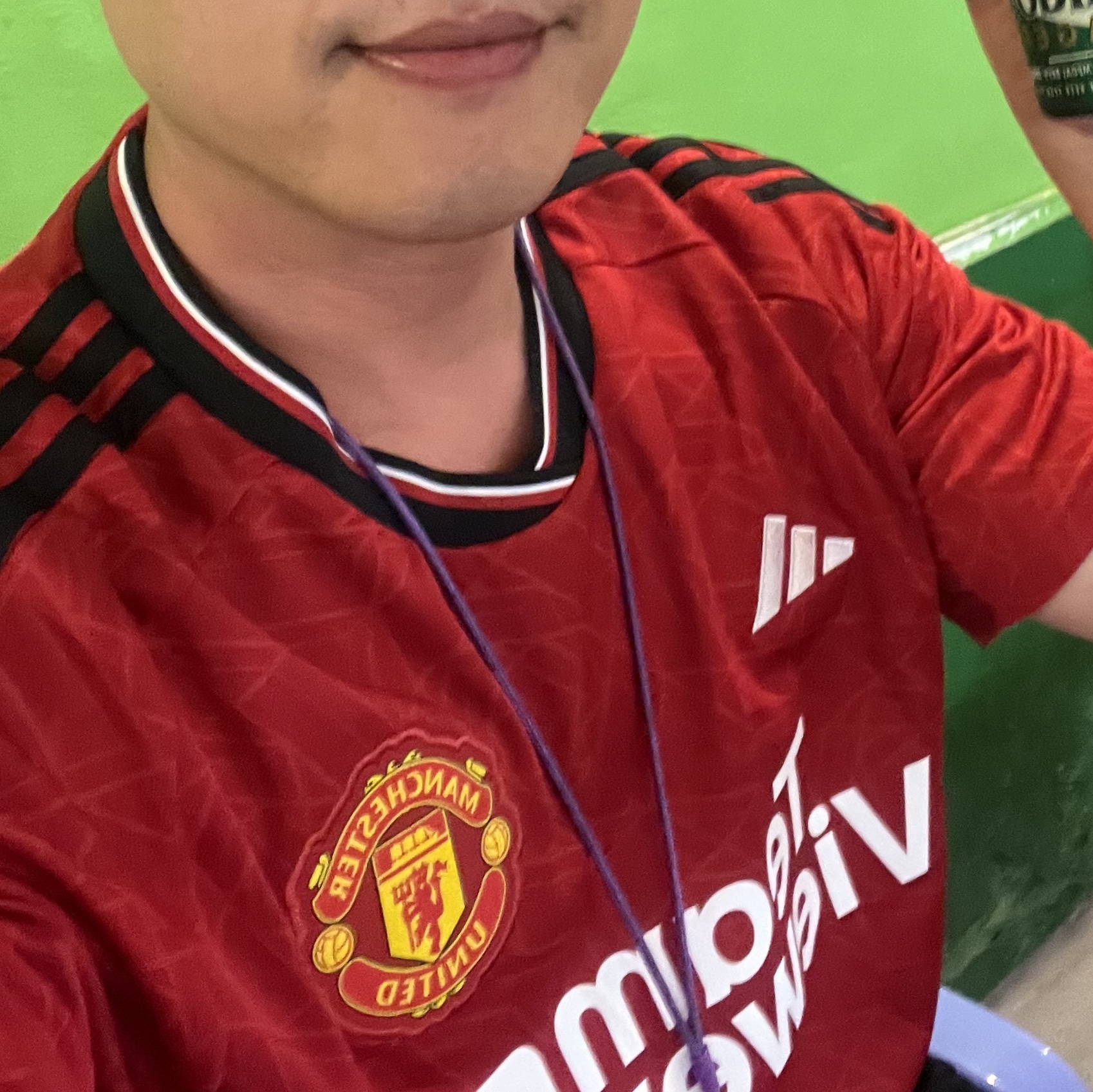 Adidas Manchester United 2023/24 Home Jersey Team Collegiate Red - KR Sizing (Non Marking Ver.) 착용 스타일