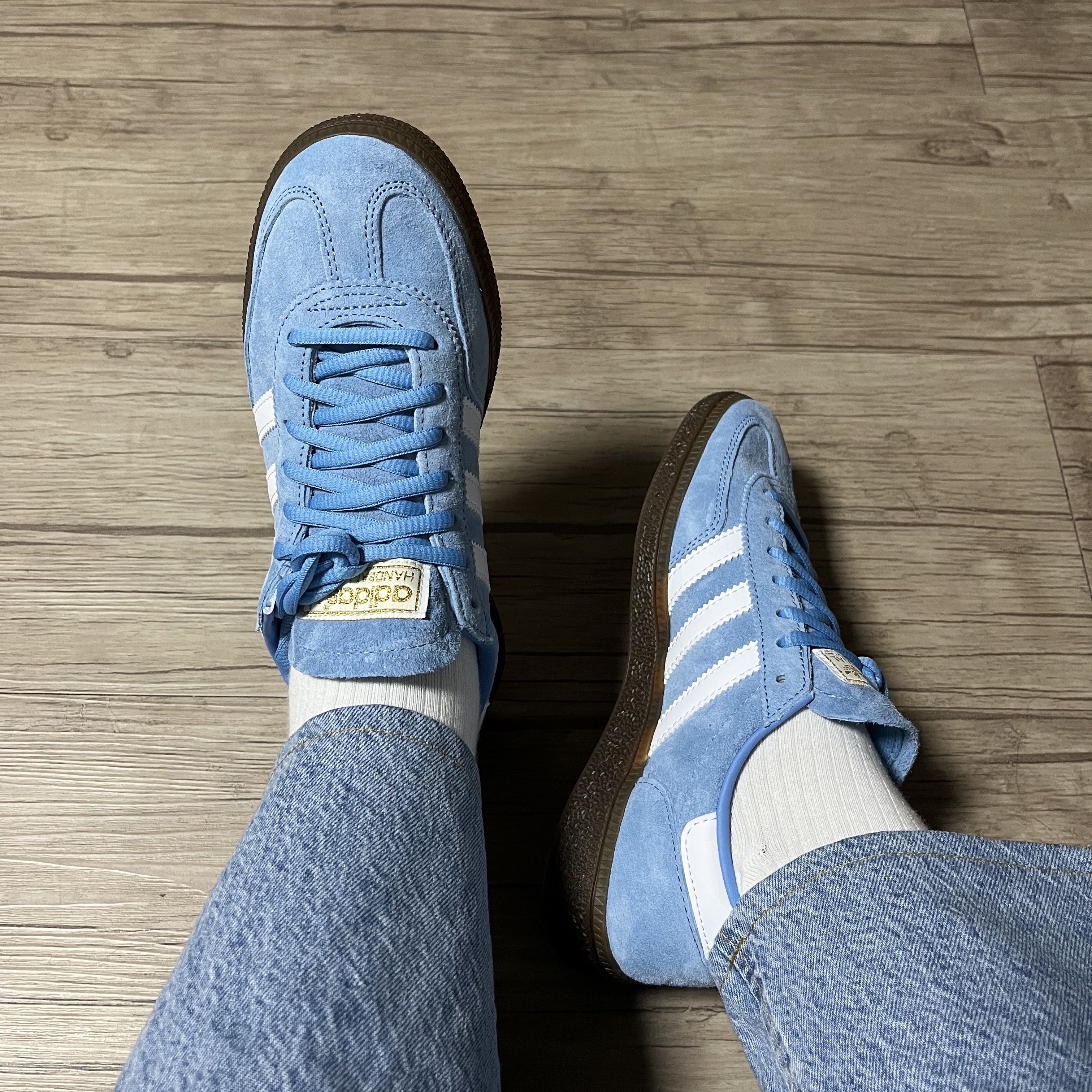 Adidas Spezial Handball Light Blue 착용 스타일 - 1