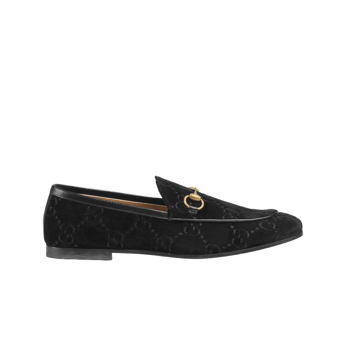 구찌 조던 GG 벨벳 로퍼 블랙 GG 벨벳(Gucci Jordaan GG Velvet Loafer Black GG Velvet) - 1